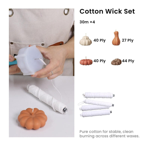 27 & 40 & 44 Cotton Wick - for Flatkin & Plumpkin & Twistkin & Spindlekin