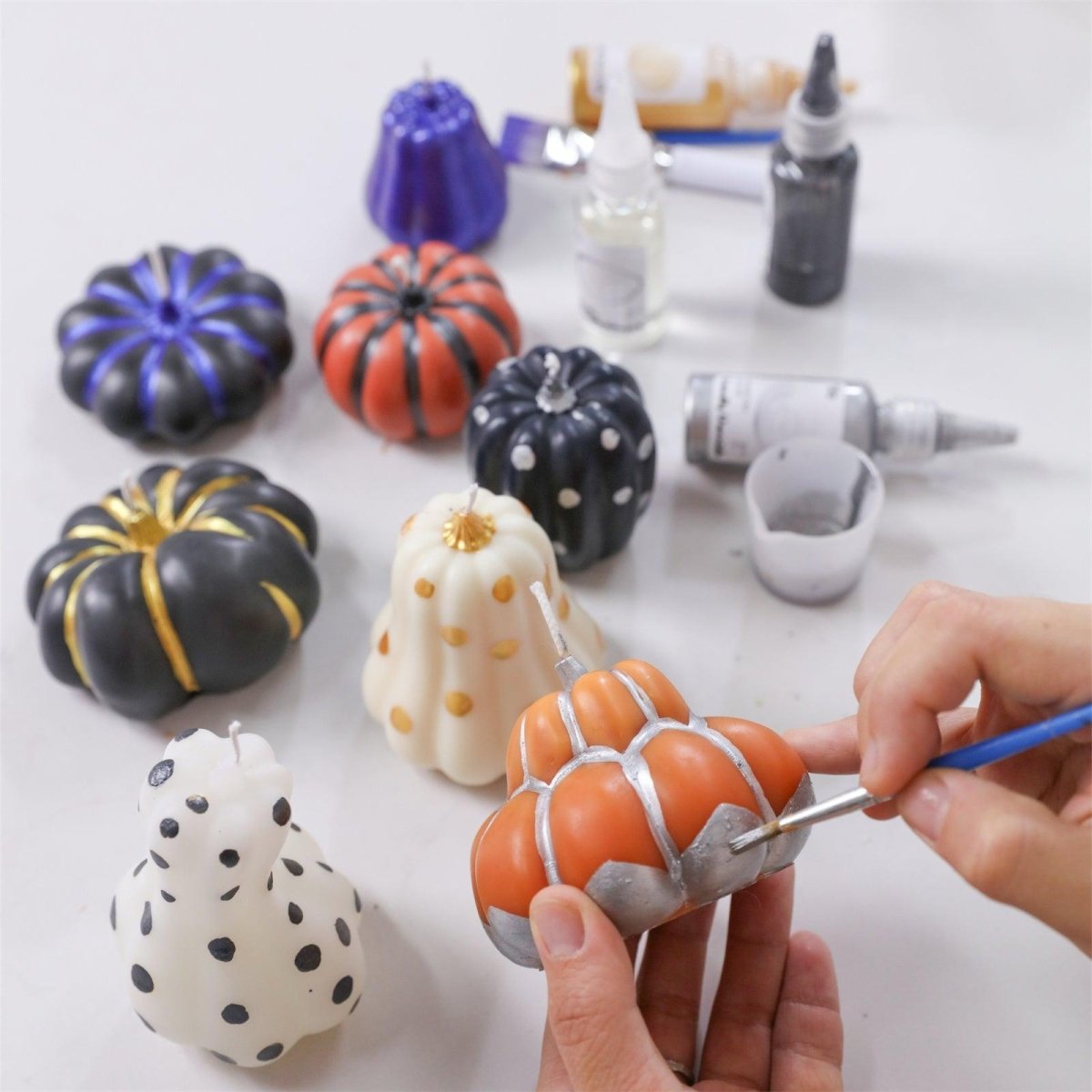 The Pumpkin Parade Candle Silicone Mold Collection3D Candle MoldLZ0829+LZ0830+LZ0831+LZ0807