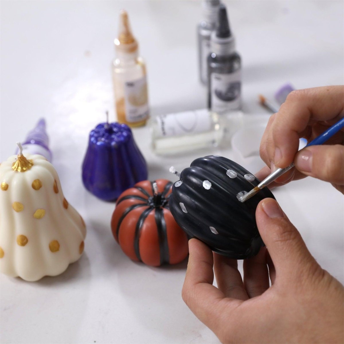 The Pumpkin Parade Candle Silicone Mold Collection3D Candle MoldLZ0829+LZ0830+LZ0831+LZ0807