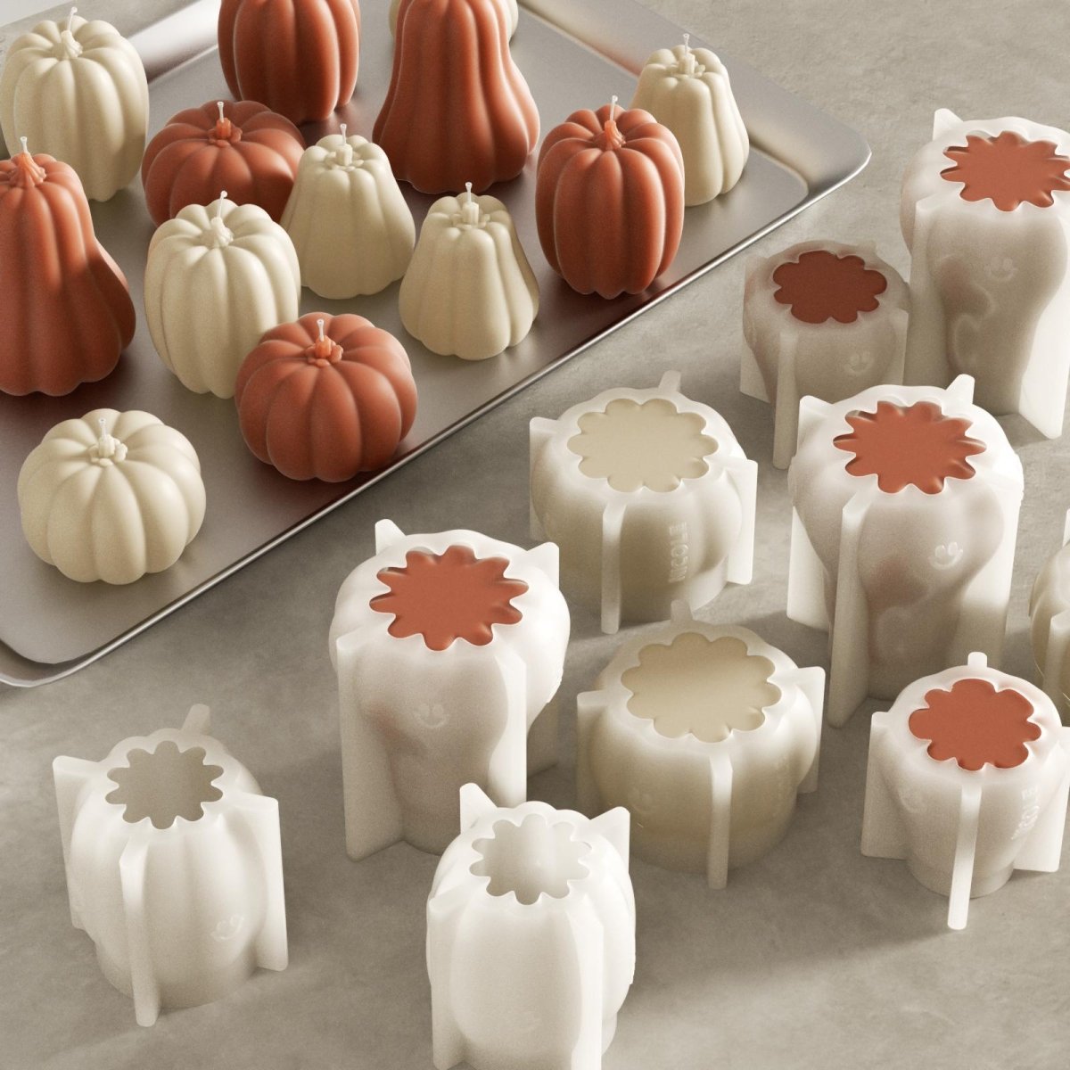Perfect for handcrafting pumpkin candles in small batches with silicone molds - Boowan Nicole