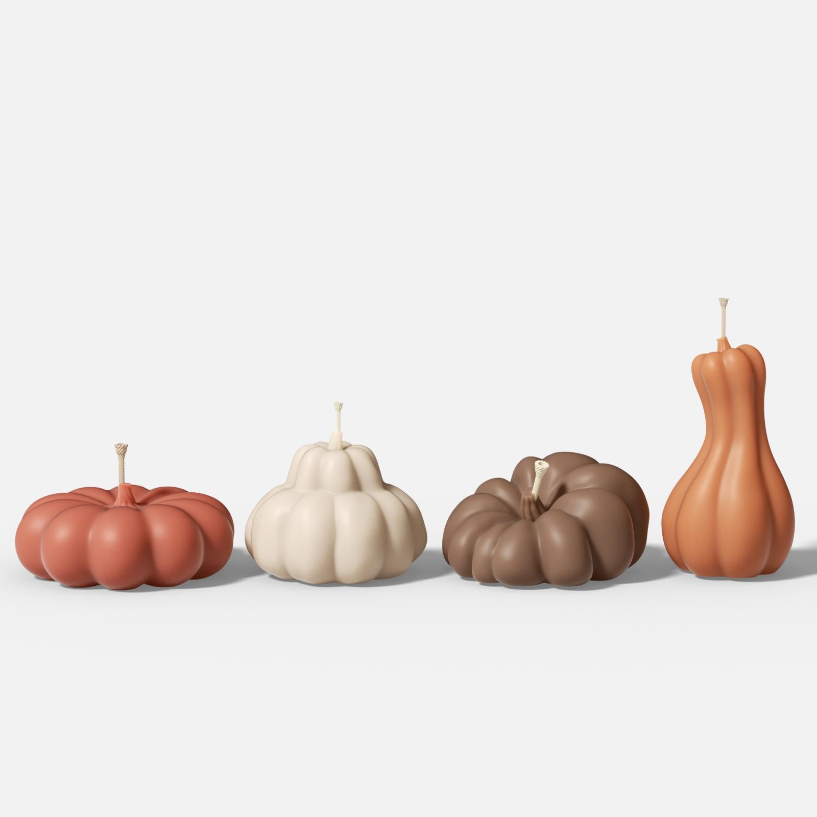 Handcrafted Pumpkin Candles in Four Unique Designs - Boowan Nicole