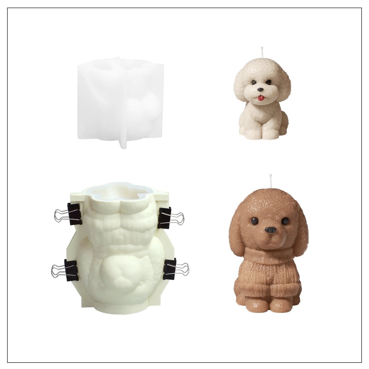 Buy Mochi & Pudding Dog Candle Silicone Mold - Boowan Nicole