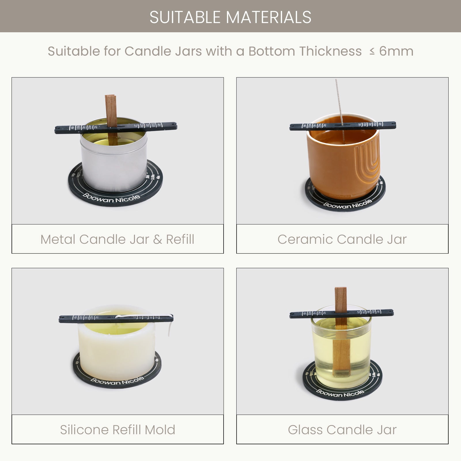 Quick Magnetic Candle Wick Centering Setter Tool