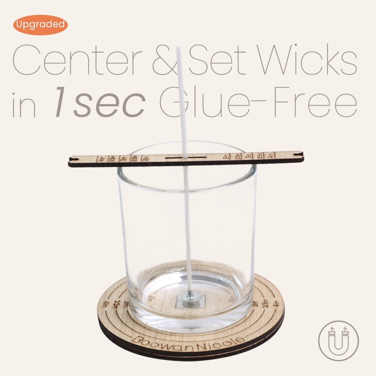 Center & Set Wick in 1 sec glue-free - Boowan Nicole