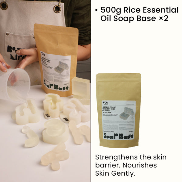 Rice Essential Oil Soap Base – 2 × 500g