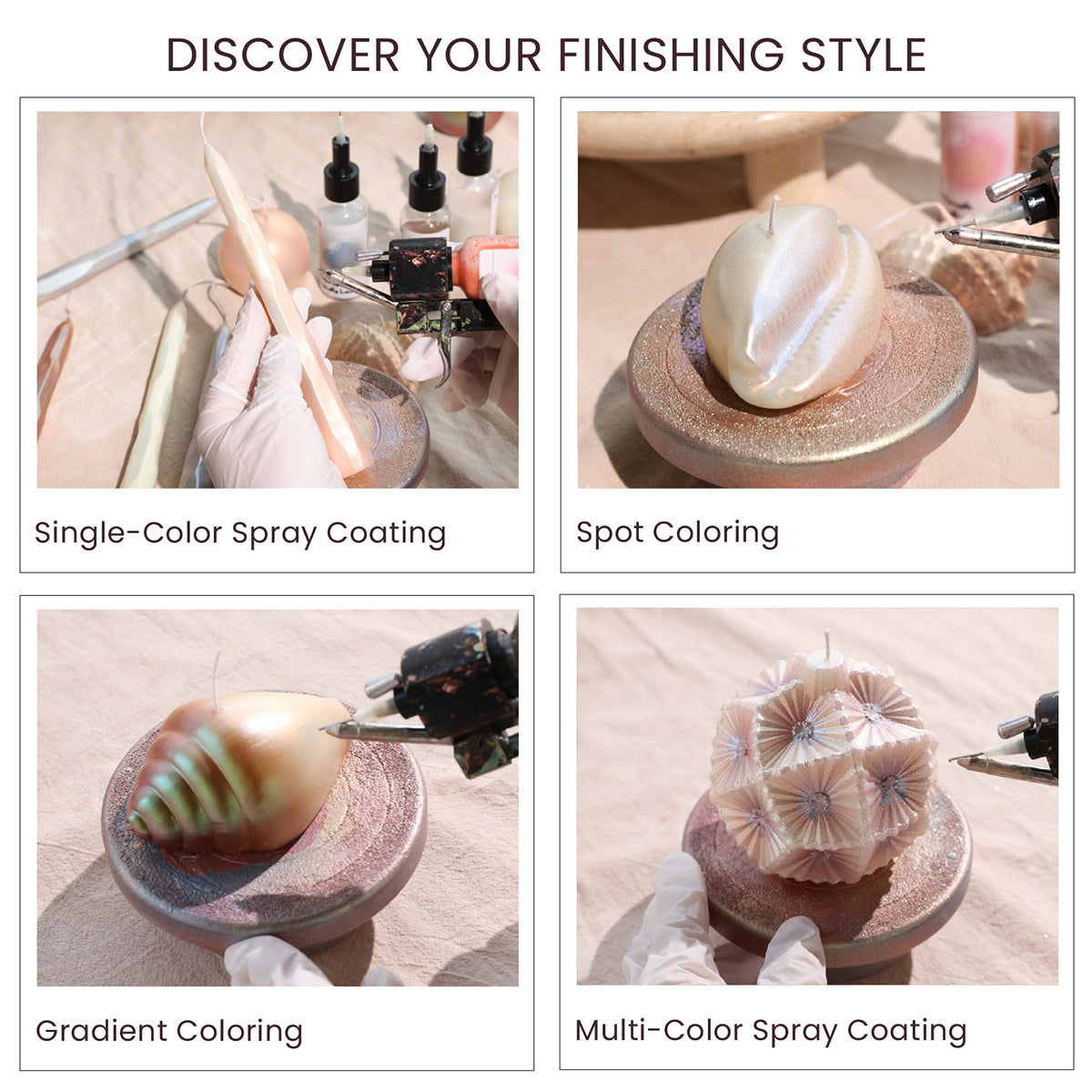 Refill Candle Lacquer for Airbrush— 4 of Pearl Colors