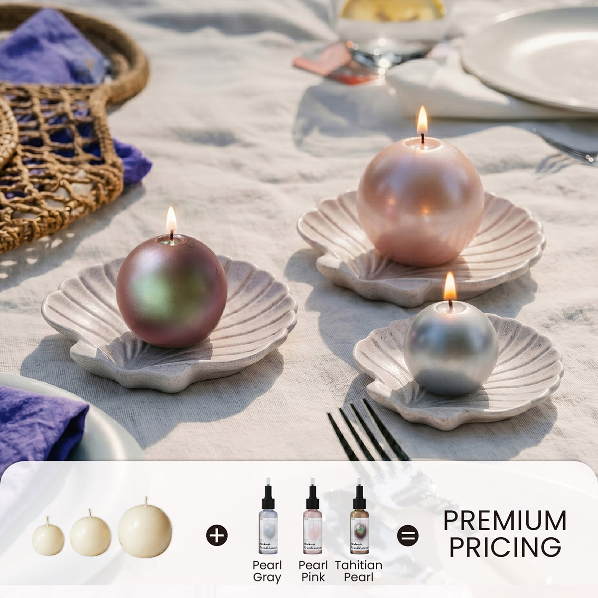 Refill Candle Lacquer for Airbrush— 4 of Pearl Colors