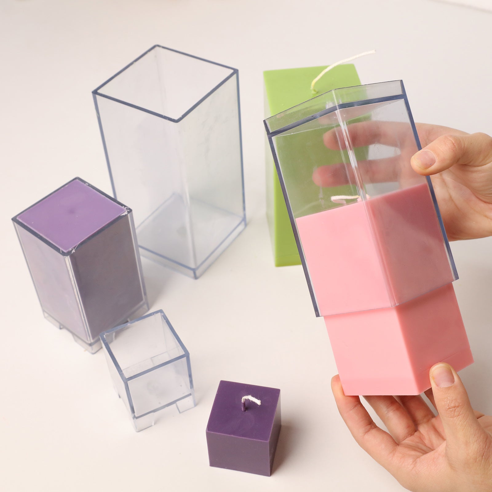 Reusable Clear Plastic Molds for Square & Rectangular Pillar Candles - Craft Tools - Boowan Nicole