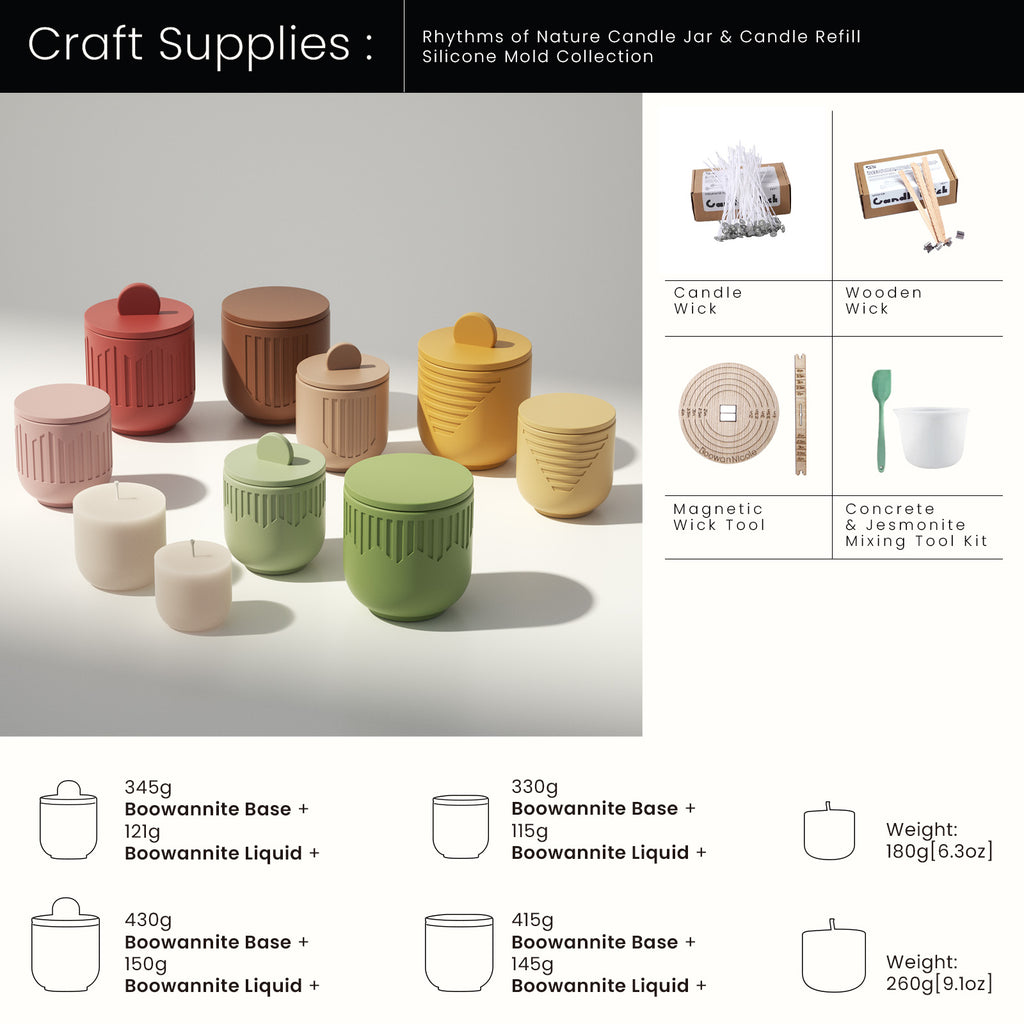 Craft Supplies : Candle Wick & Wooden Wick & Magnetic Wick Tool & Mixing Tool Kit - Boowan Nicole