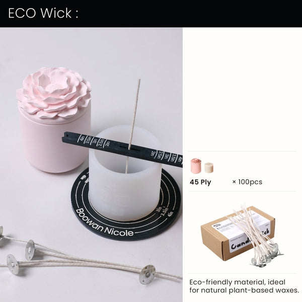 45 Ply Eco Candle Wicks -Fits 7oz Jar