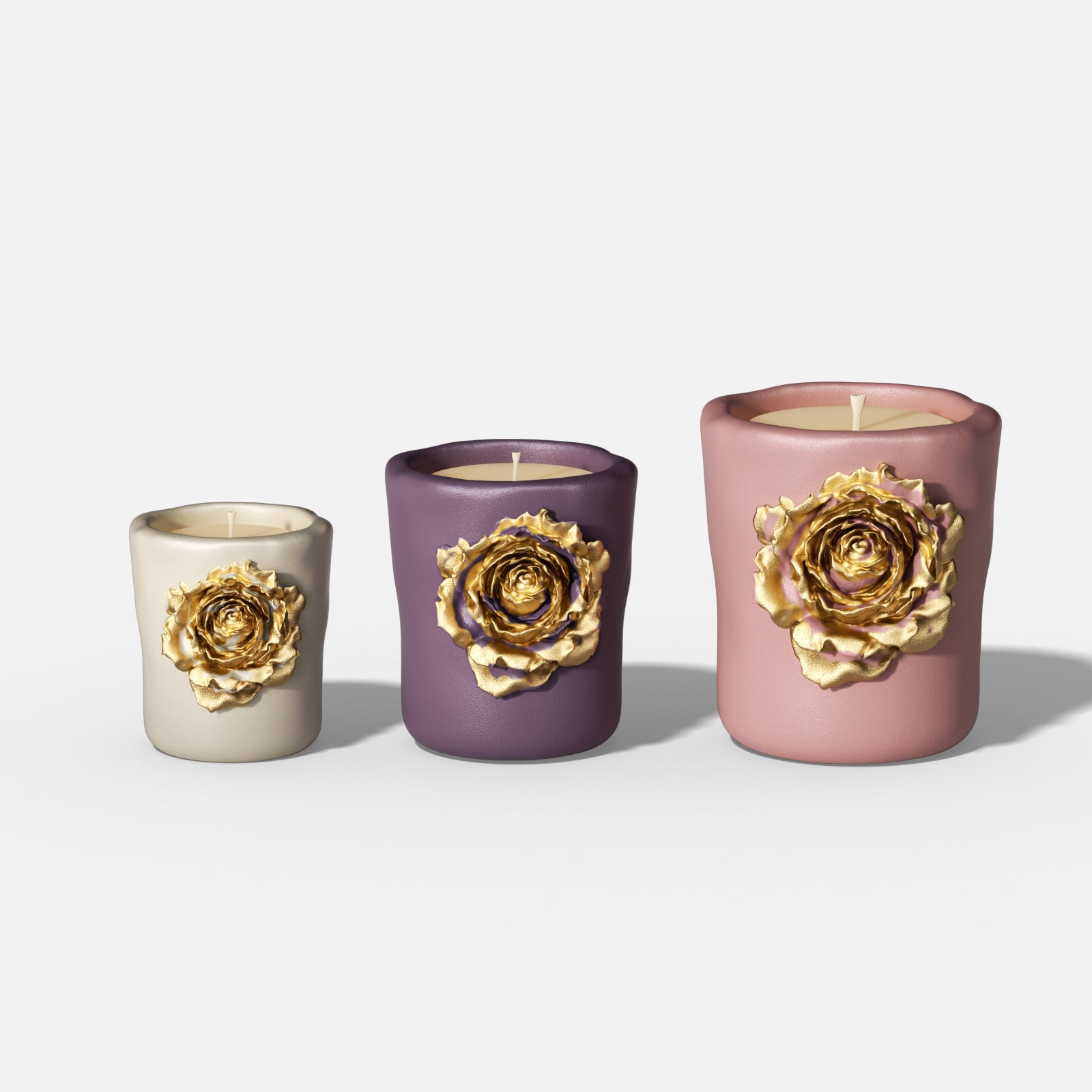 Rose Sculpture Candle Jar Silicone Mold Collection