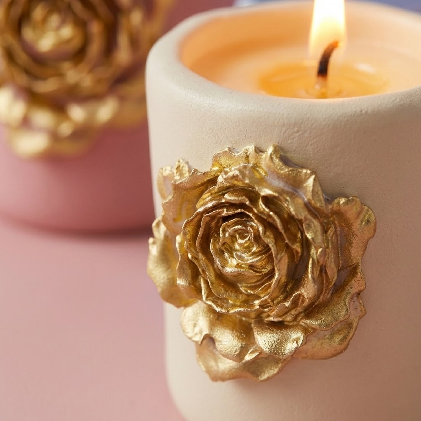 Rose Sculpture Candle Jar Silicone Mold Collection