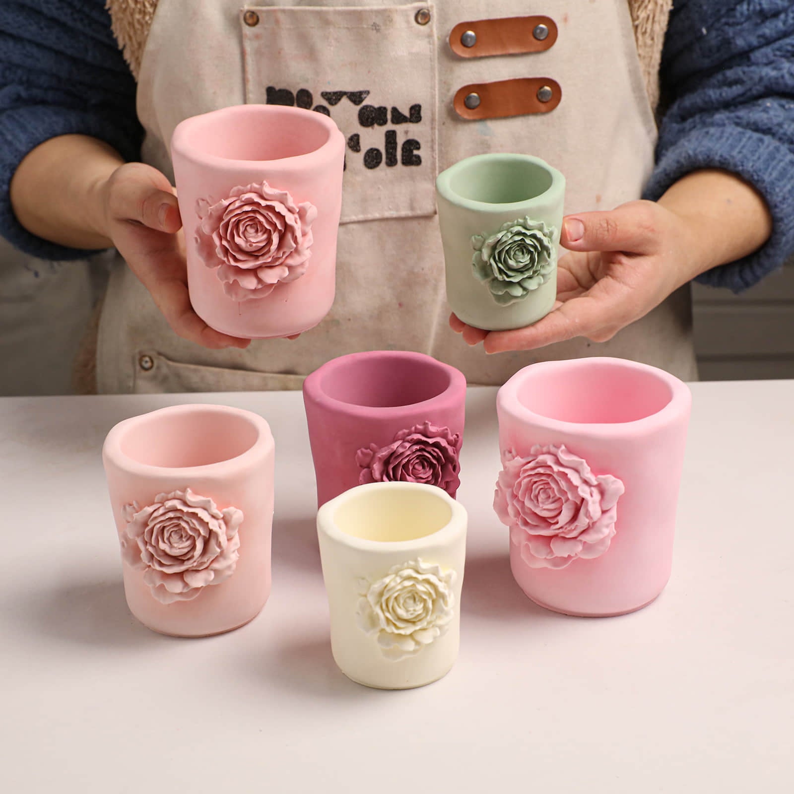 Rose Sculpture Candle Jar Silicone Mold Collection