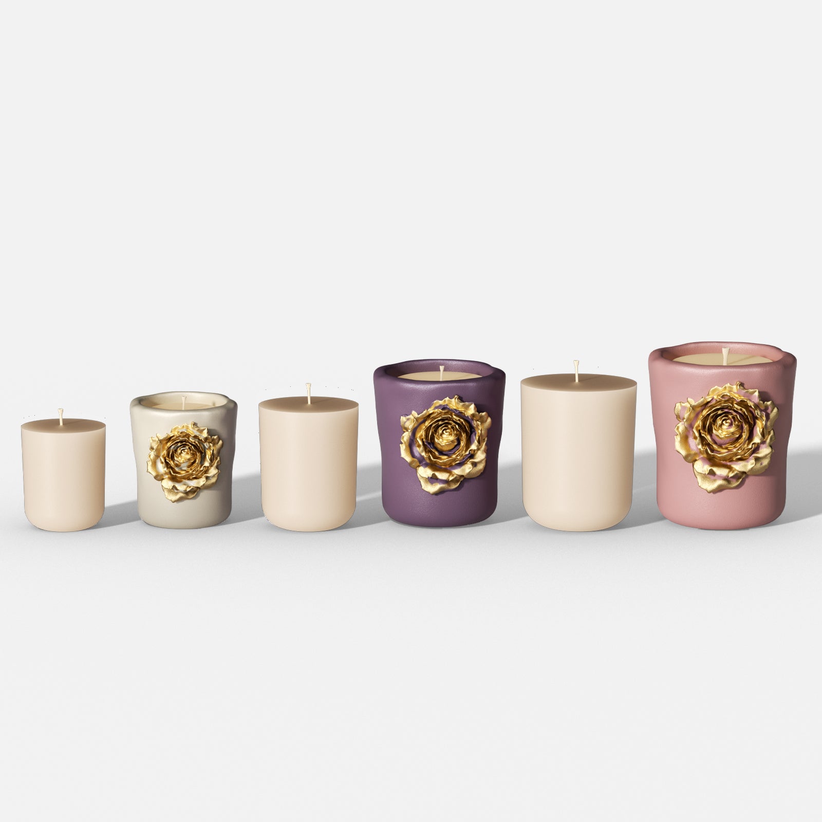 Rose Sculpture Candle Jar Silicone Mold Collection - product photo
