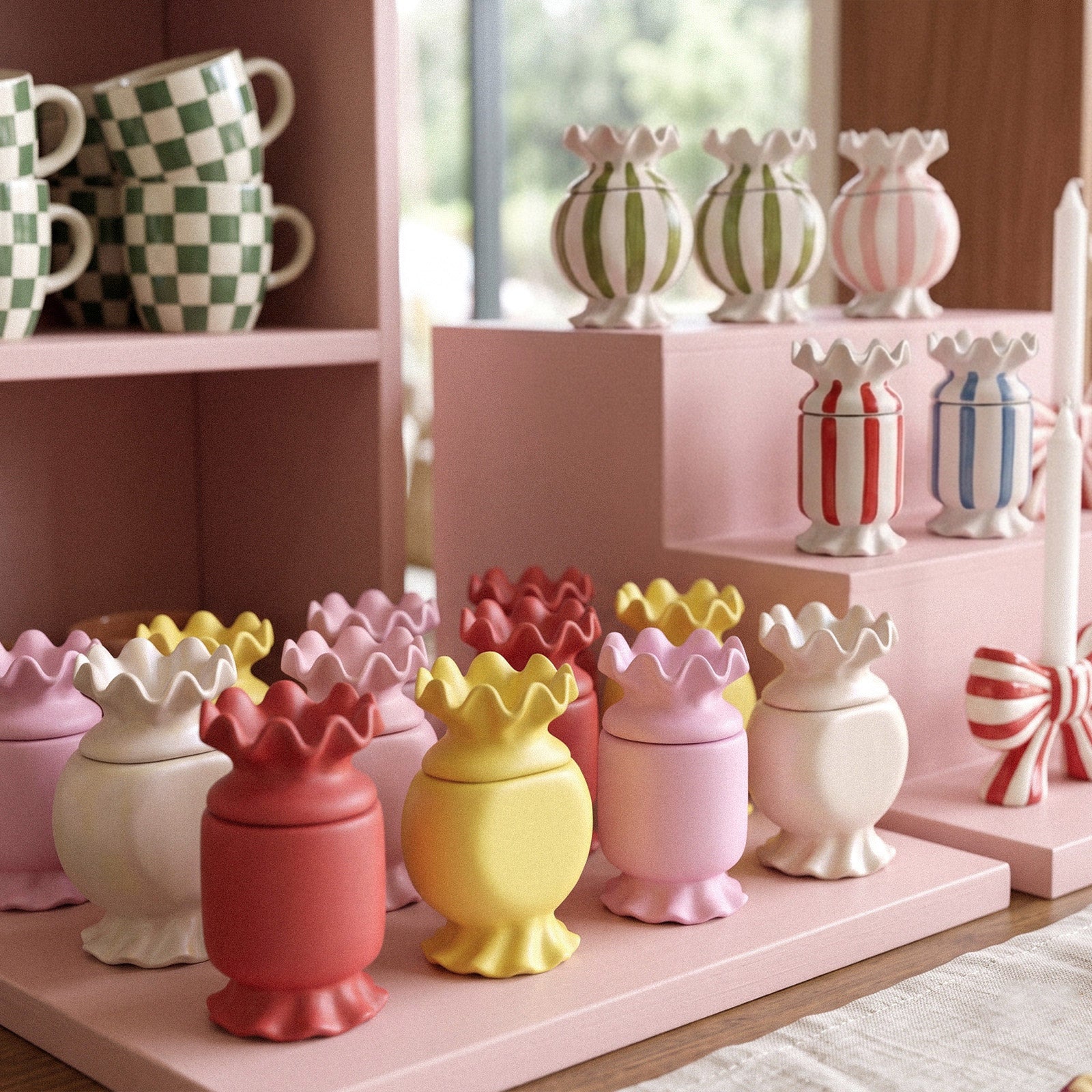 Ruffle Bonbon Candy Candle Jar Silicone  Mold Collection