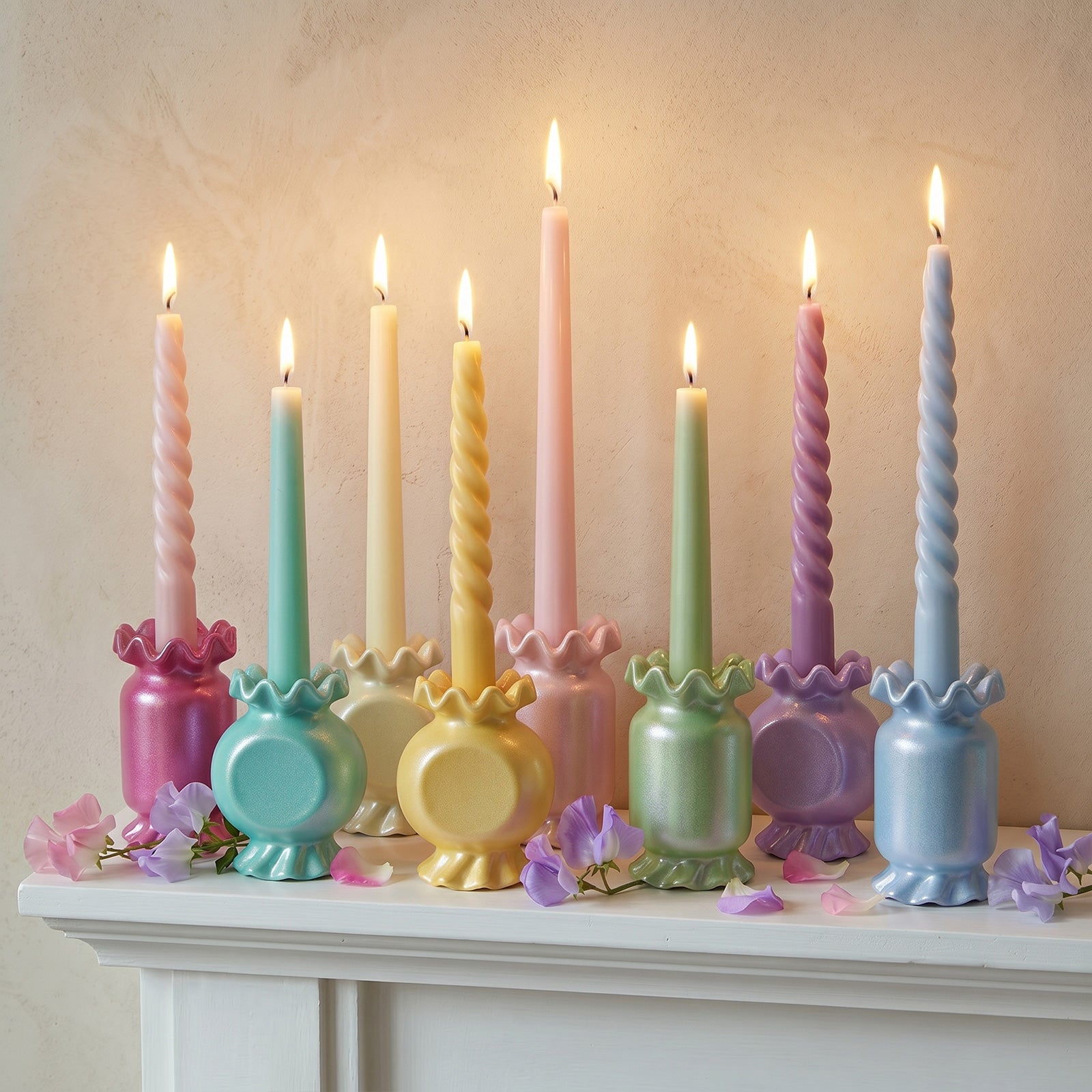 Ruffle Candy Candle Holder Silicone Mold Collection – Boowan Nicole