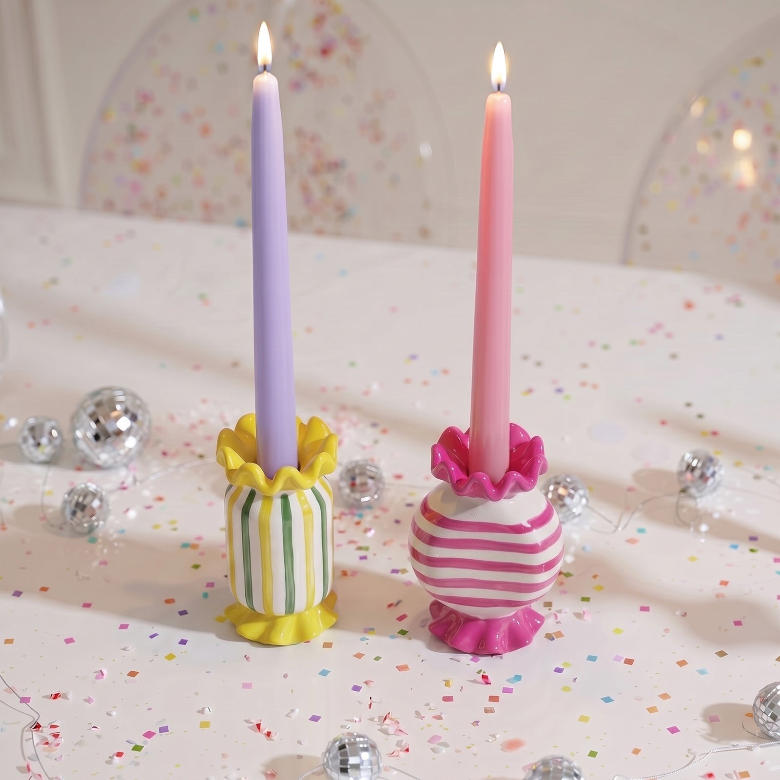 molds 38灯　moldsスタンド　2セット　オールドマウンテン　ネルデザイ Ruffle Candy Candle Holder Silicone Mold Collection – Boowan Nicole