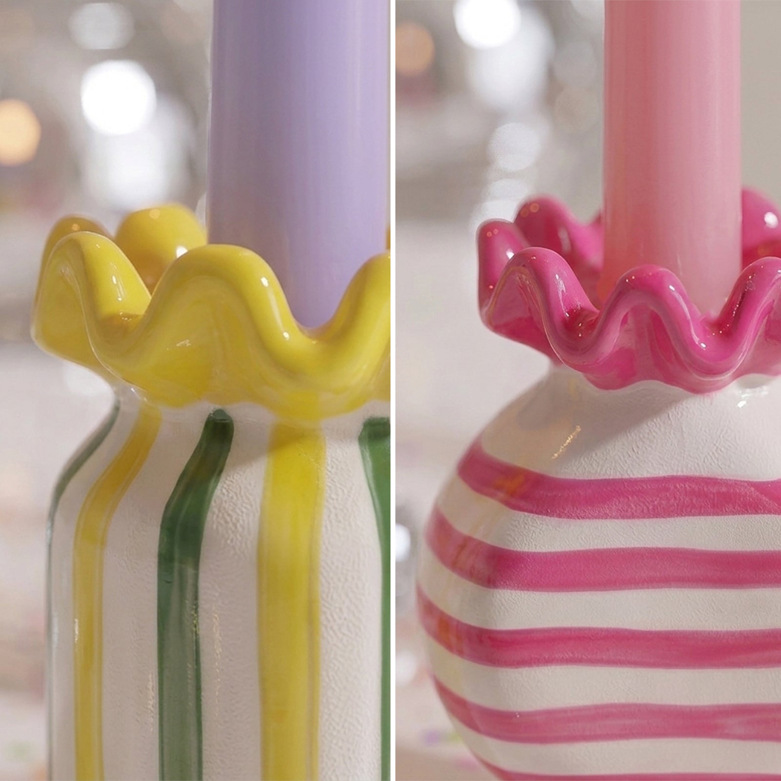 Ruffle Candy Candle Holder Silicone  Mold Collection