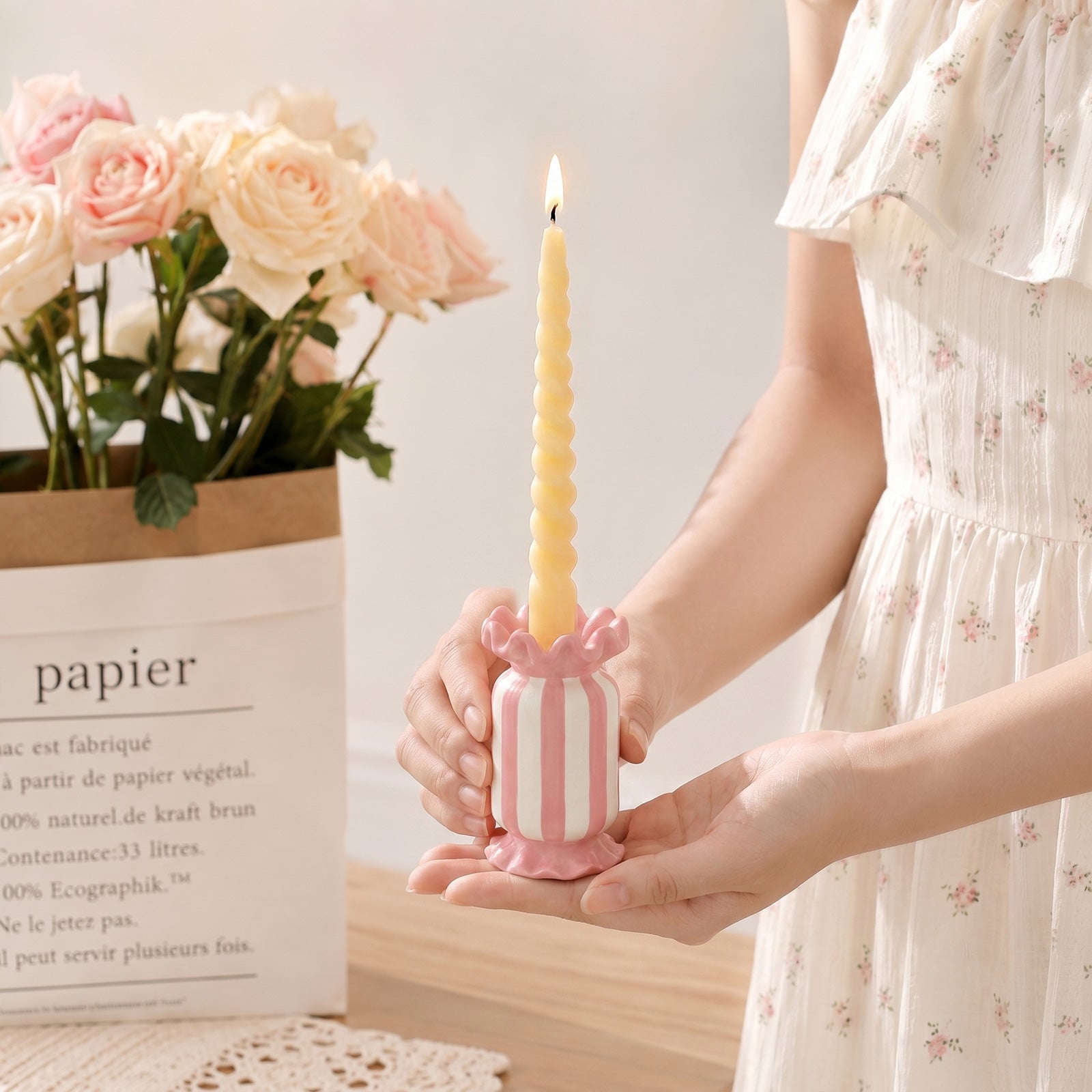 Ruffle Candy Candle Holder Silicone  Mold Collection