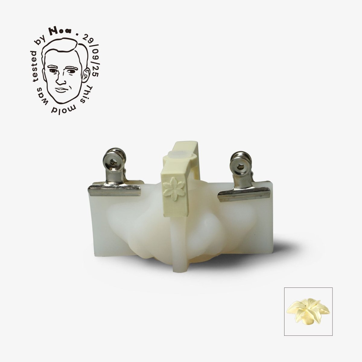 Silent Lily Wall Cloth Coat Hook Silicone MoldCoat Hook MoldsSH1220-Used