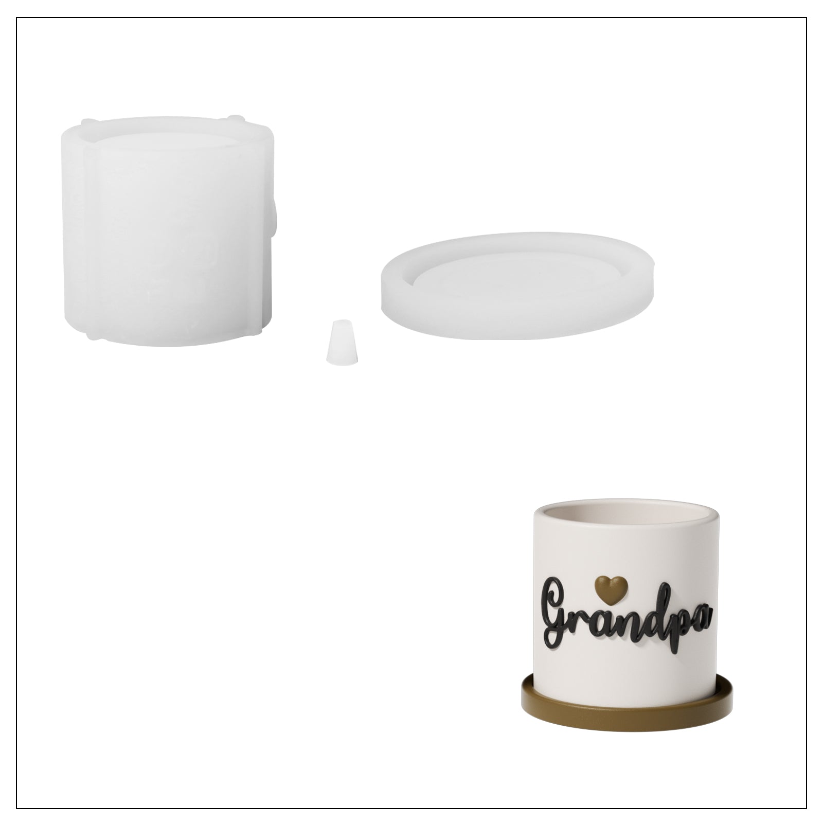 Collection de moules en silicone pour pots et plateaux de fleurs Let Love Grow