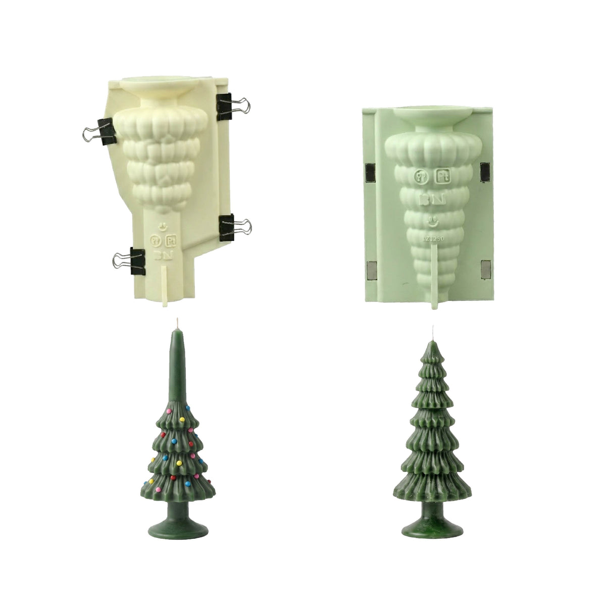 Christmas Tree Taper Candle Silicone Mold Collection