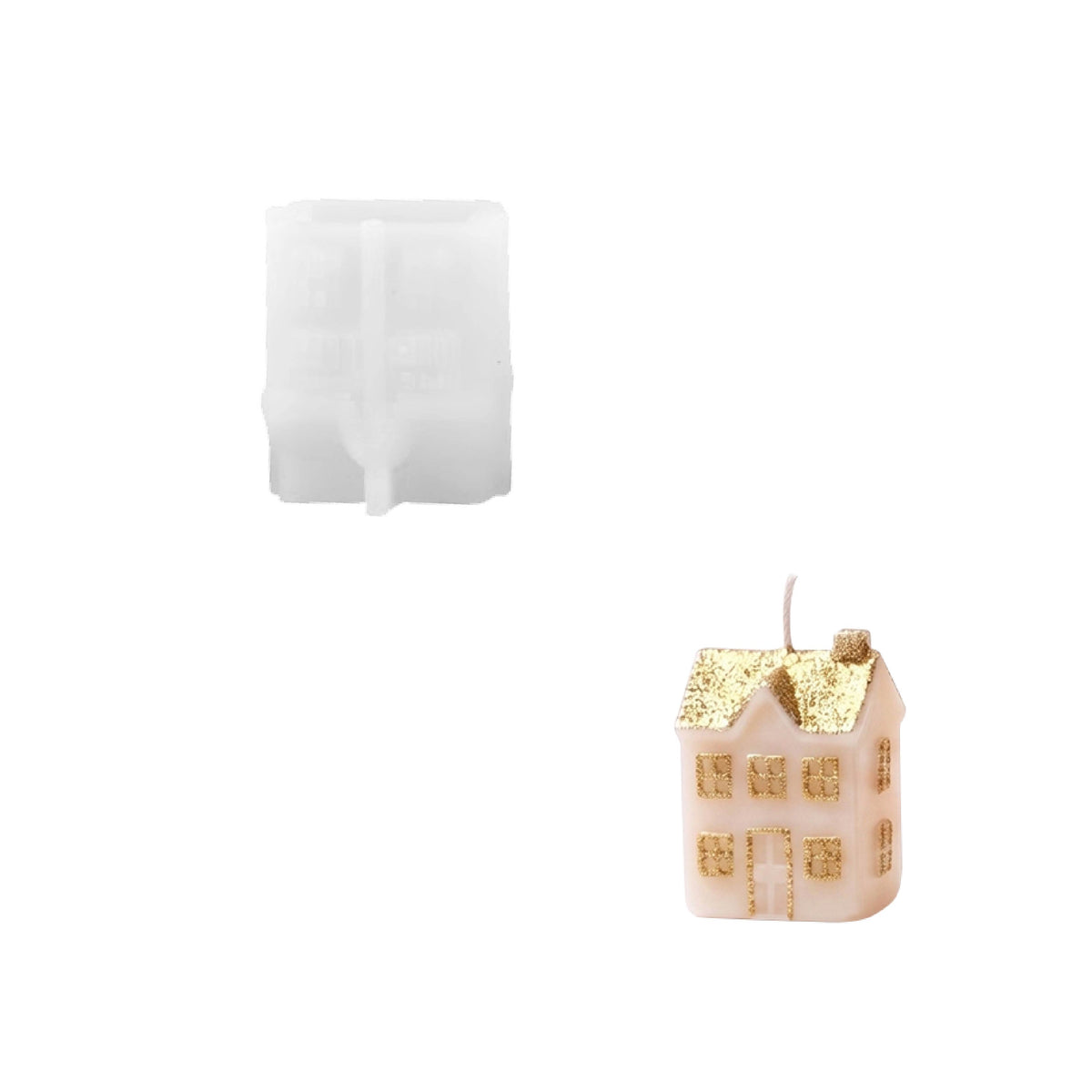 【Pré-venda】Coleção de moldes de silicone para velas Pequena Vila de Inverno