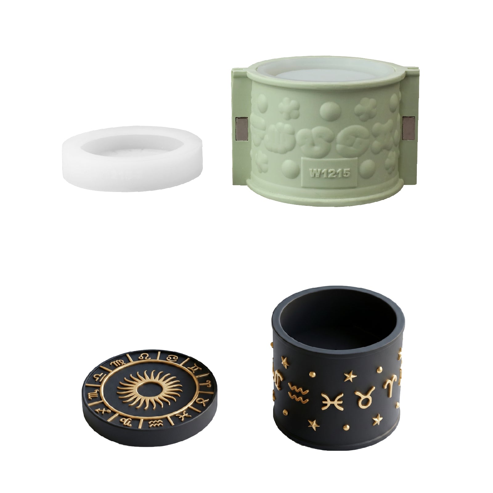 Bougies d'Esprit × Boowan Nicole ｜ Maison Astrale Zodiac Candle Jar Silicone Mold