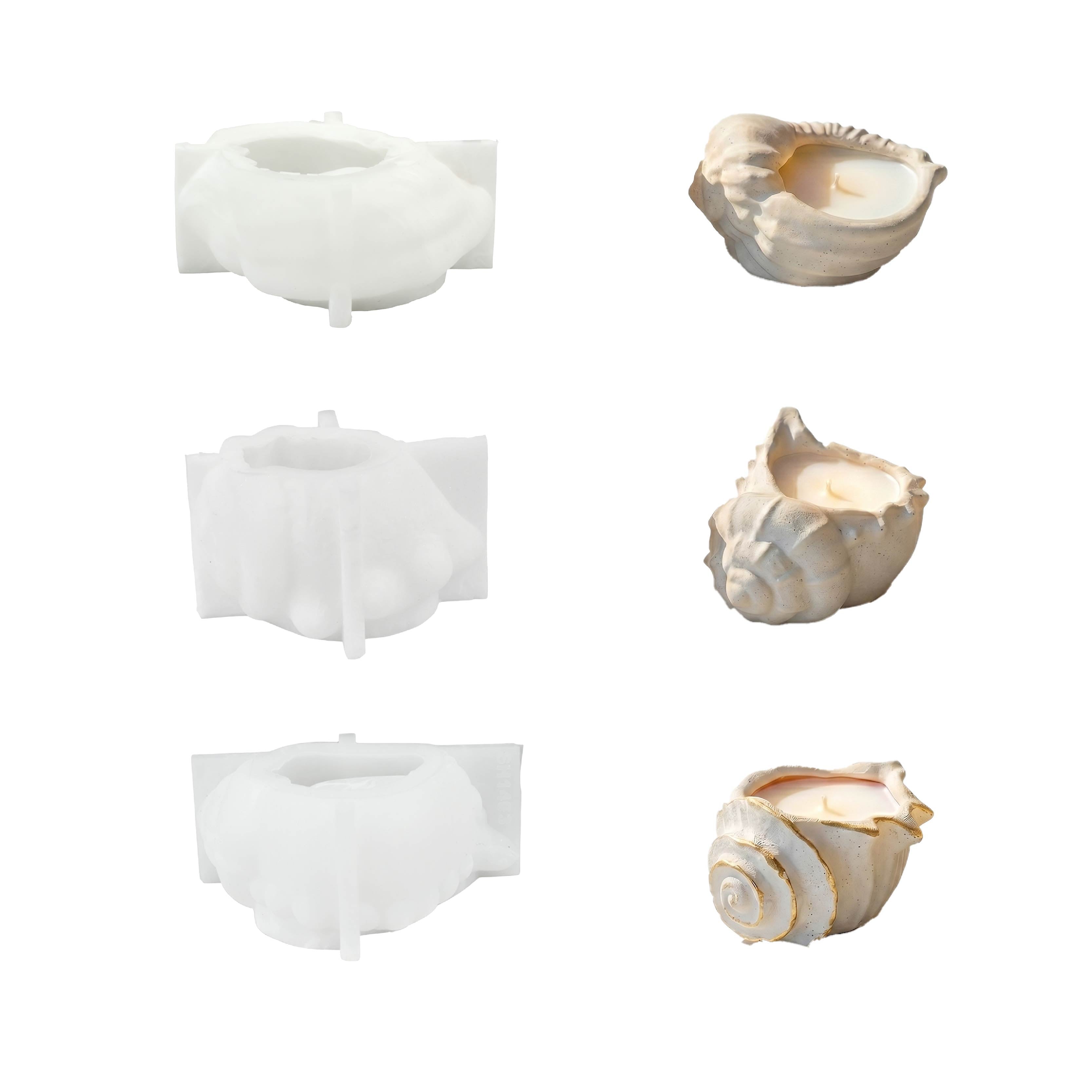 Sea Whisper Conch Candle Jar Mold Collection