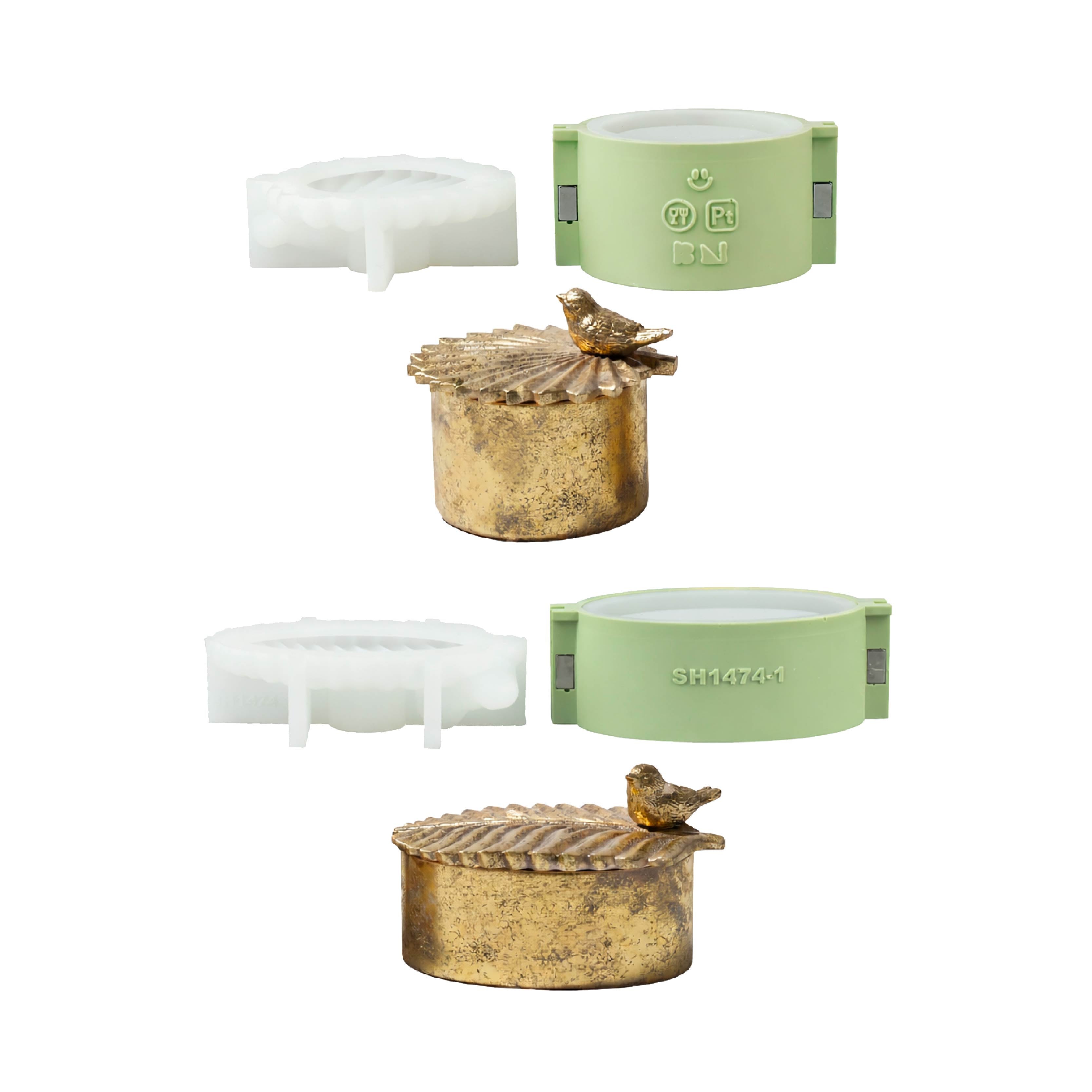 Leaf & Lark Candle Jar Silicone Mold Collection