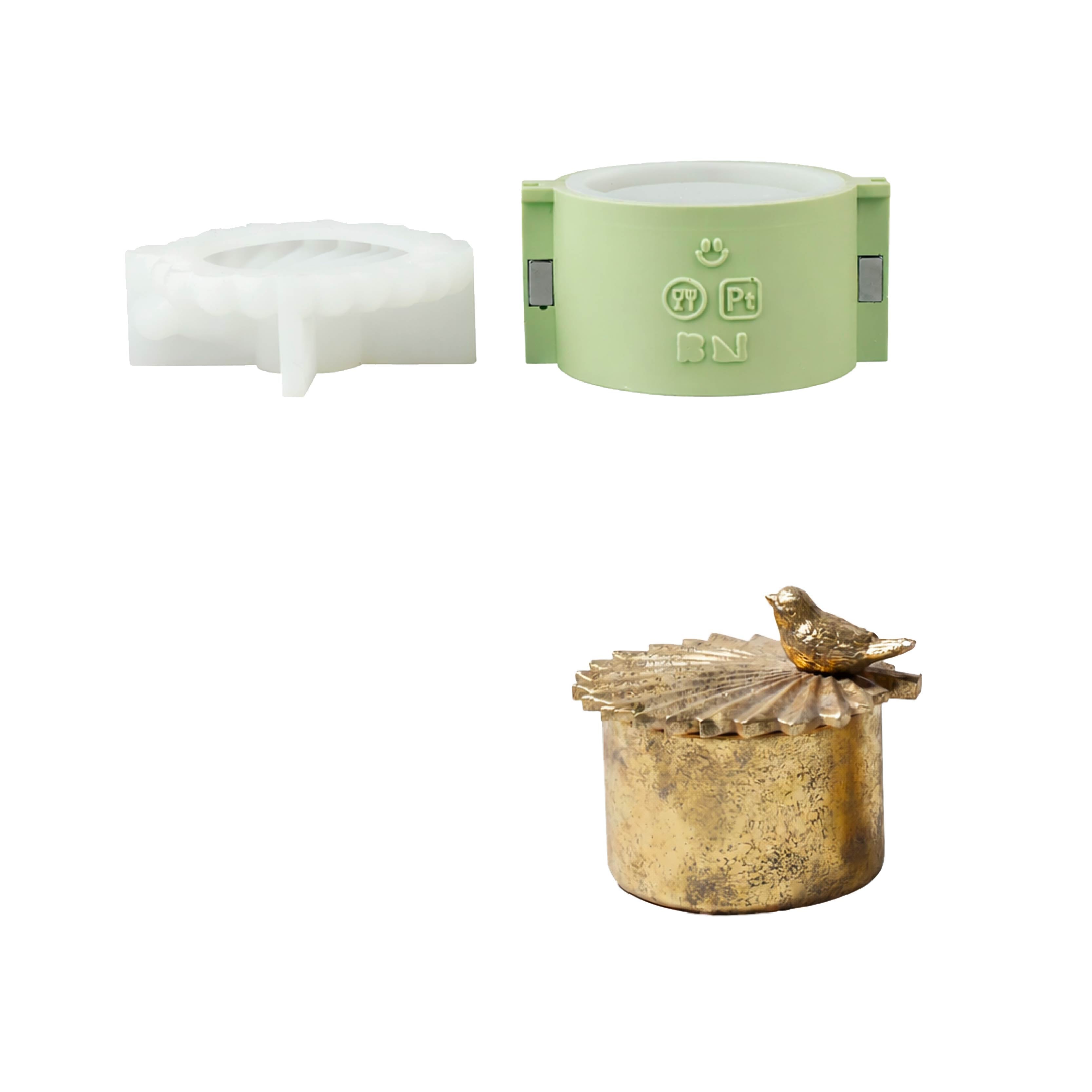 Leaf & Lark Candle Jar Silicone Mold Collection