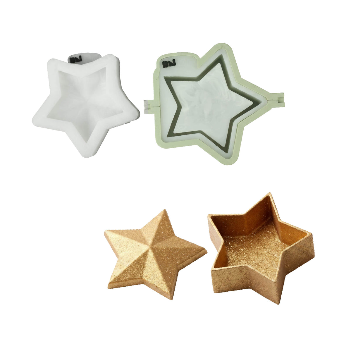 Azulmostaza x Boowan Nicole｜Twinkling Star Candle Jar Silicone Mold