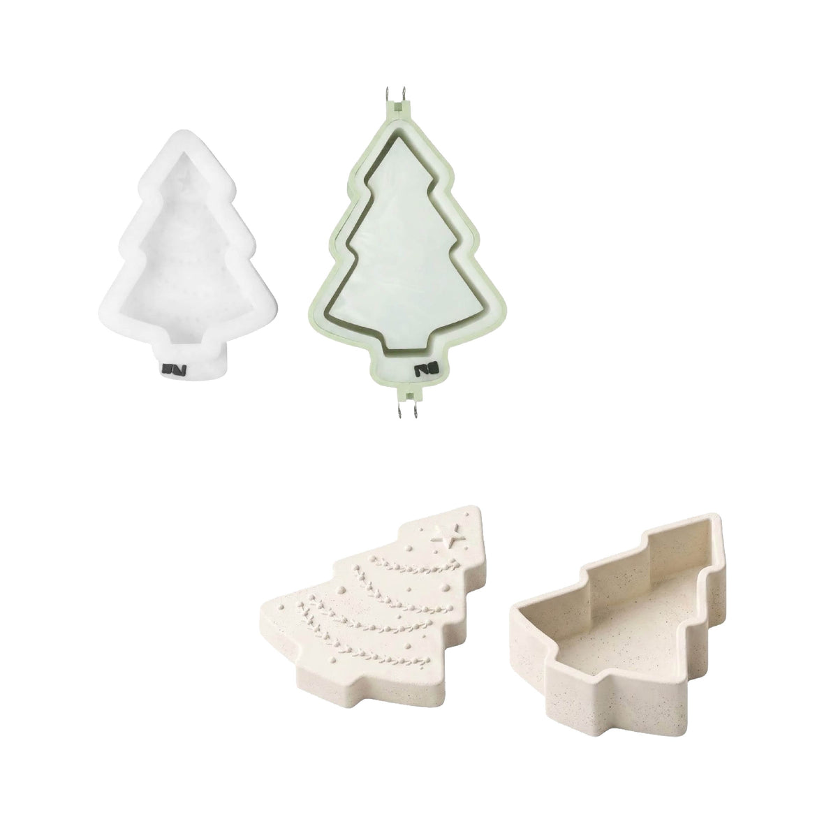 Azulmostaza × Boowan Nicole｜Twinkle Christmas Tree Candle Jar Silicone Mold