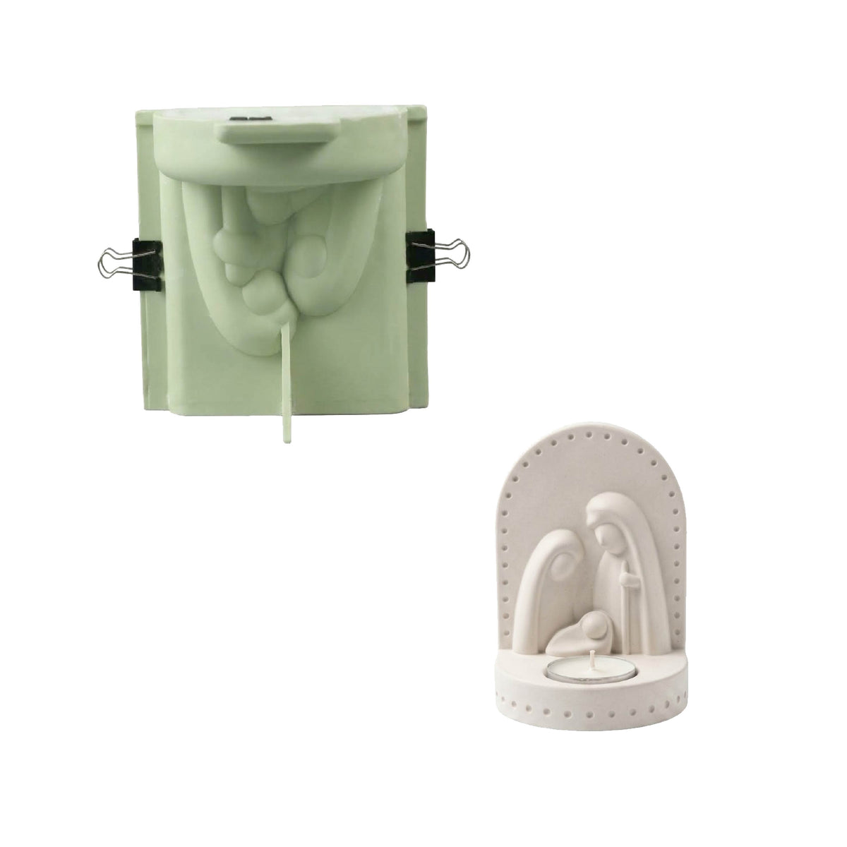 Azulmostaza x Boowan Nicole｜Nativity Tealight Holder Silicone Mold