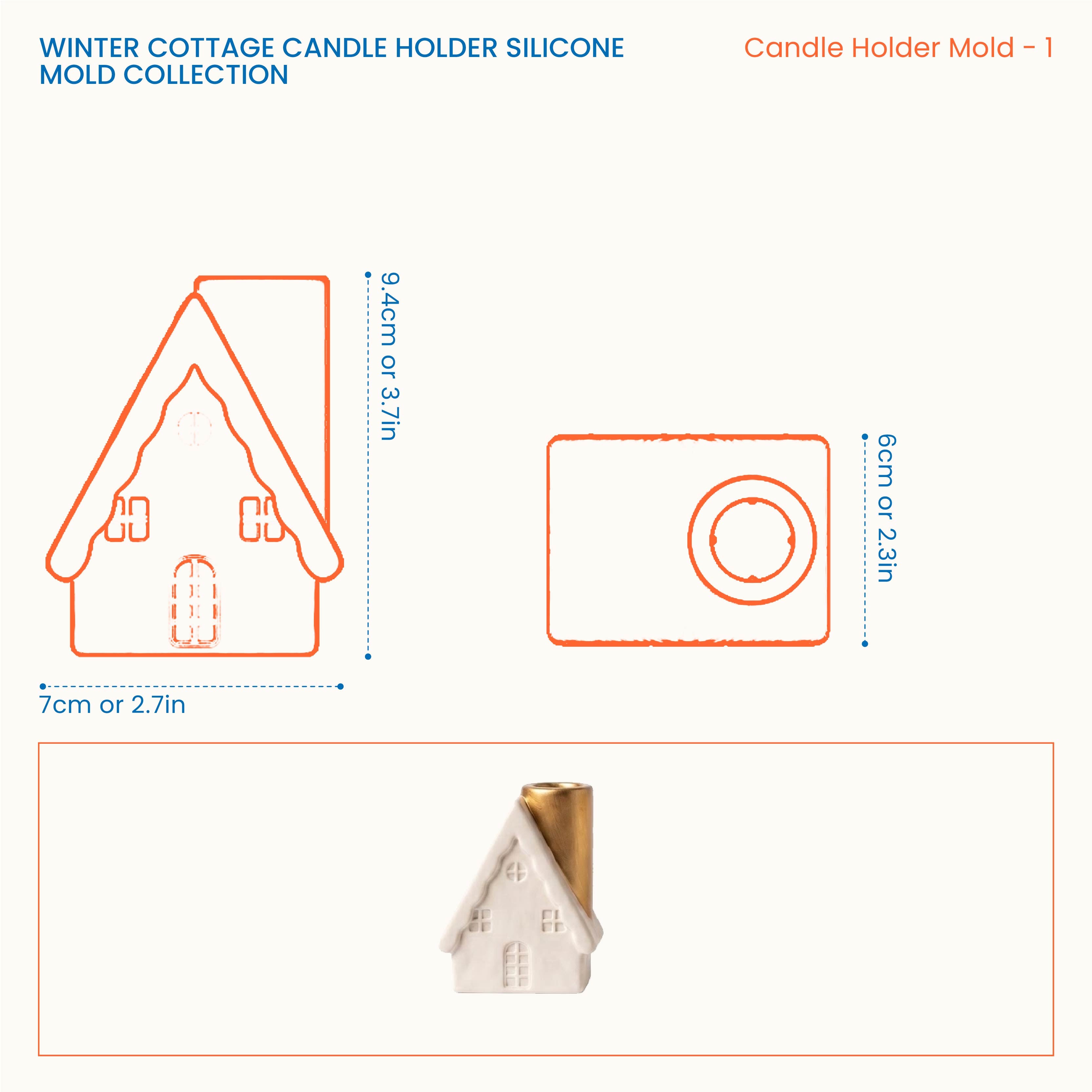 【Pre-sale】Winter Cottage Candle Holder Silicone Mold Collection