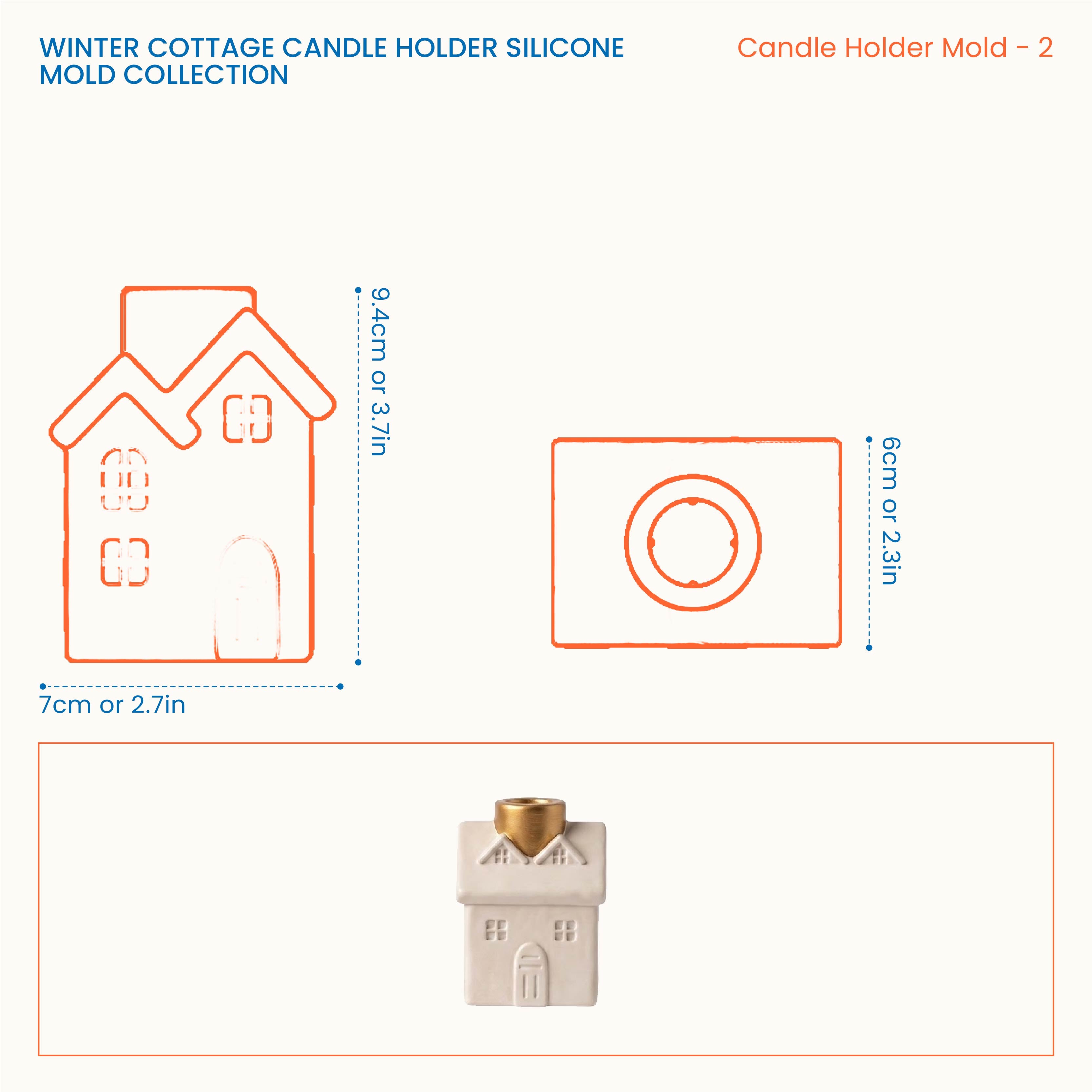 【Pre-sale】Winter Cottage Candle Holder Silicone Mold Collection