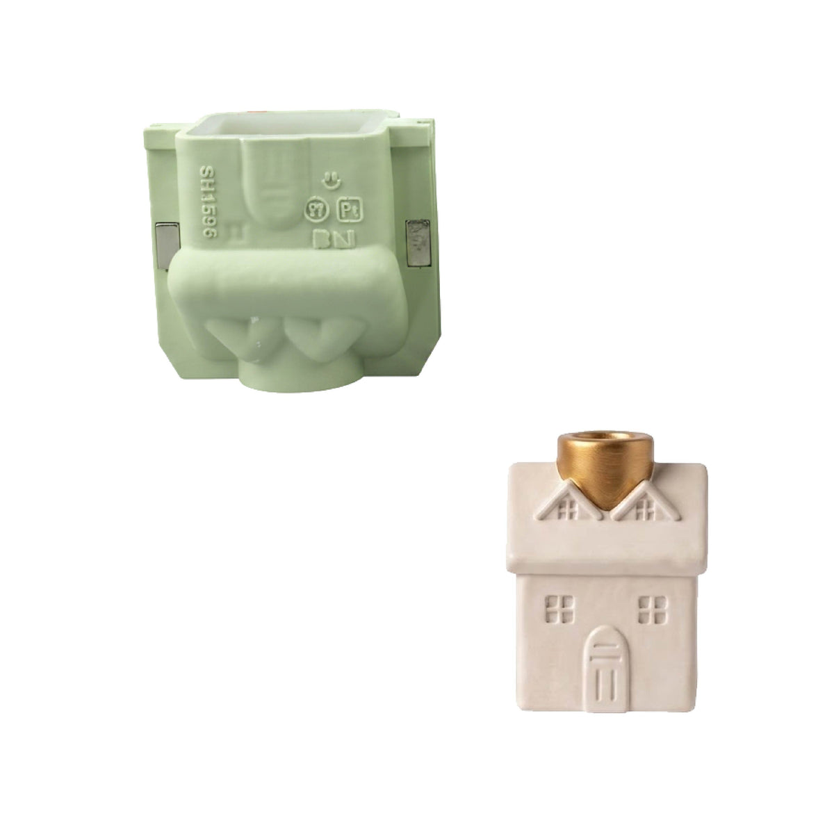 Winter Cottage Candle Holder Silicone Mold Collection