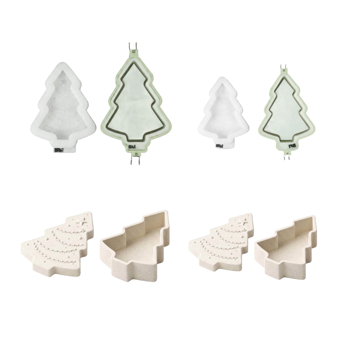 Azulmostaza × Boowan Nicole｜Twinkle Christmas Tree Candle Jar Silicone Mold