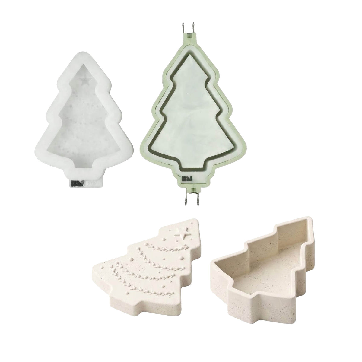Azulmostaza × Boowan Nicole｜Twinkle Christmas Tree Candle Jar Silicone Mold