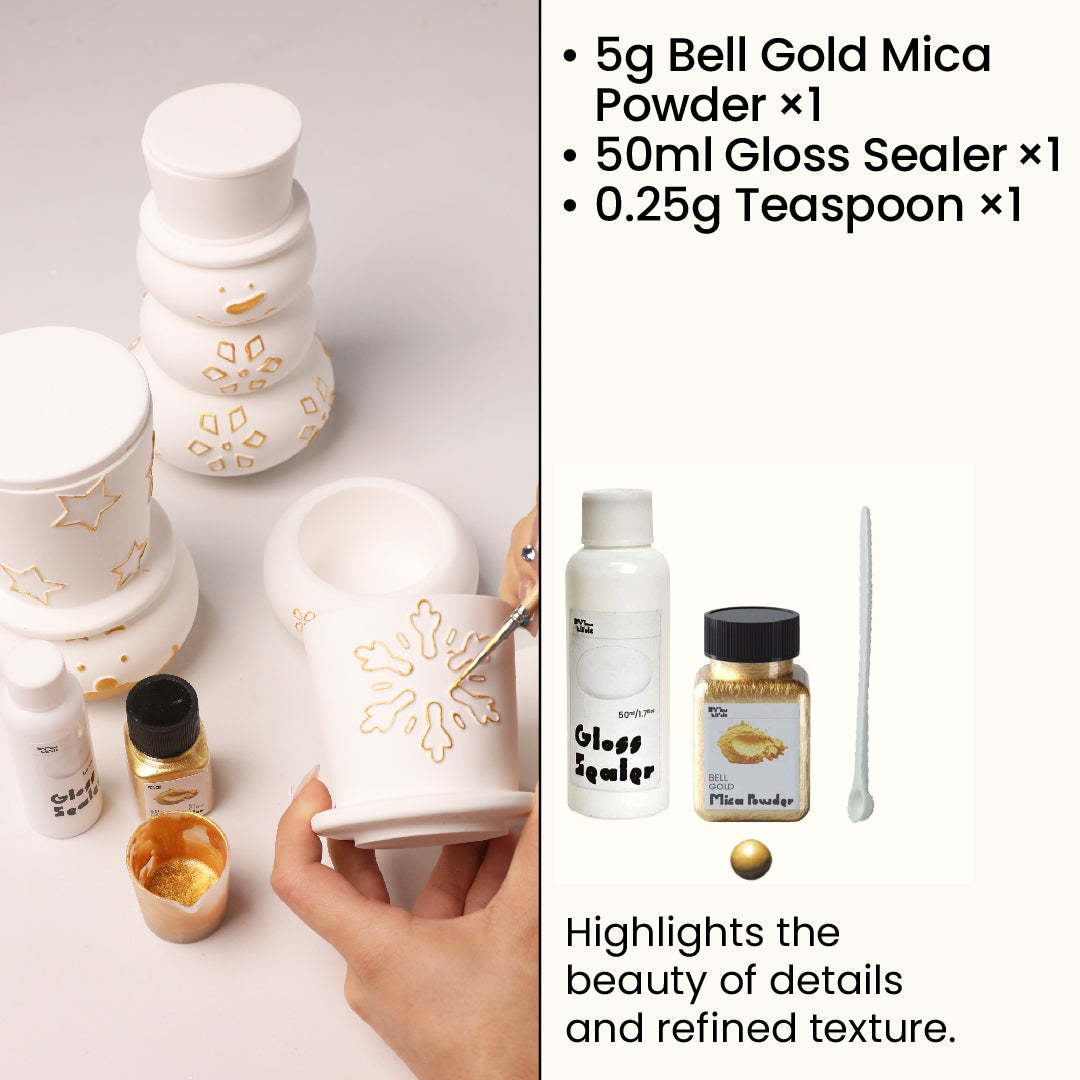 Bell Gold Glitter Sealer Varnish Kit