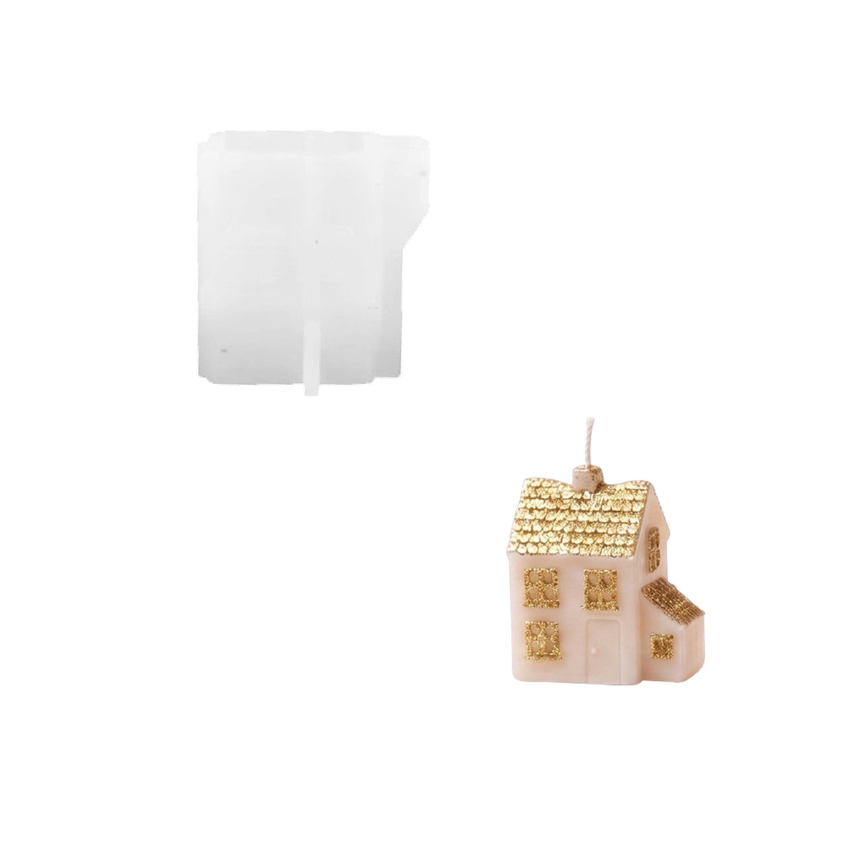 【Pré-venda】Coleção de moldes de silicone para velas Pequena Vila de Inverno