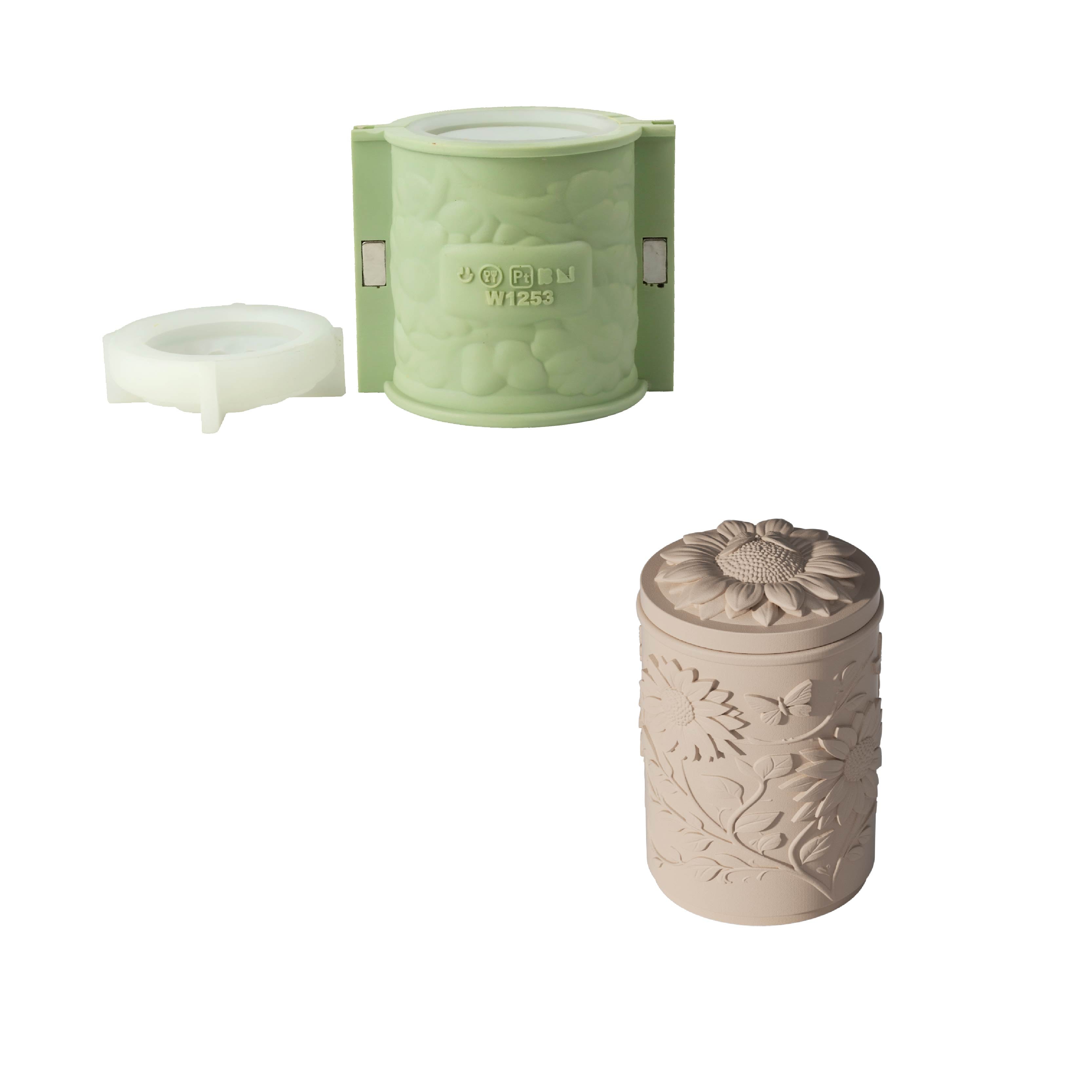 vintage_candle_treasures x Boowan Nicole Sunny Blooms Candle Jar Silicone Mold