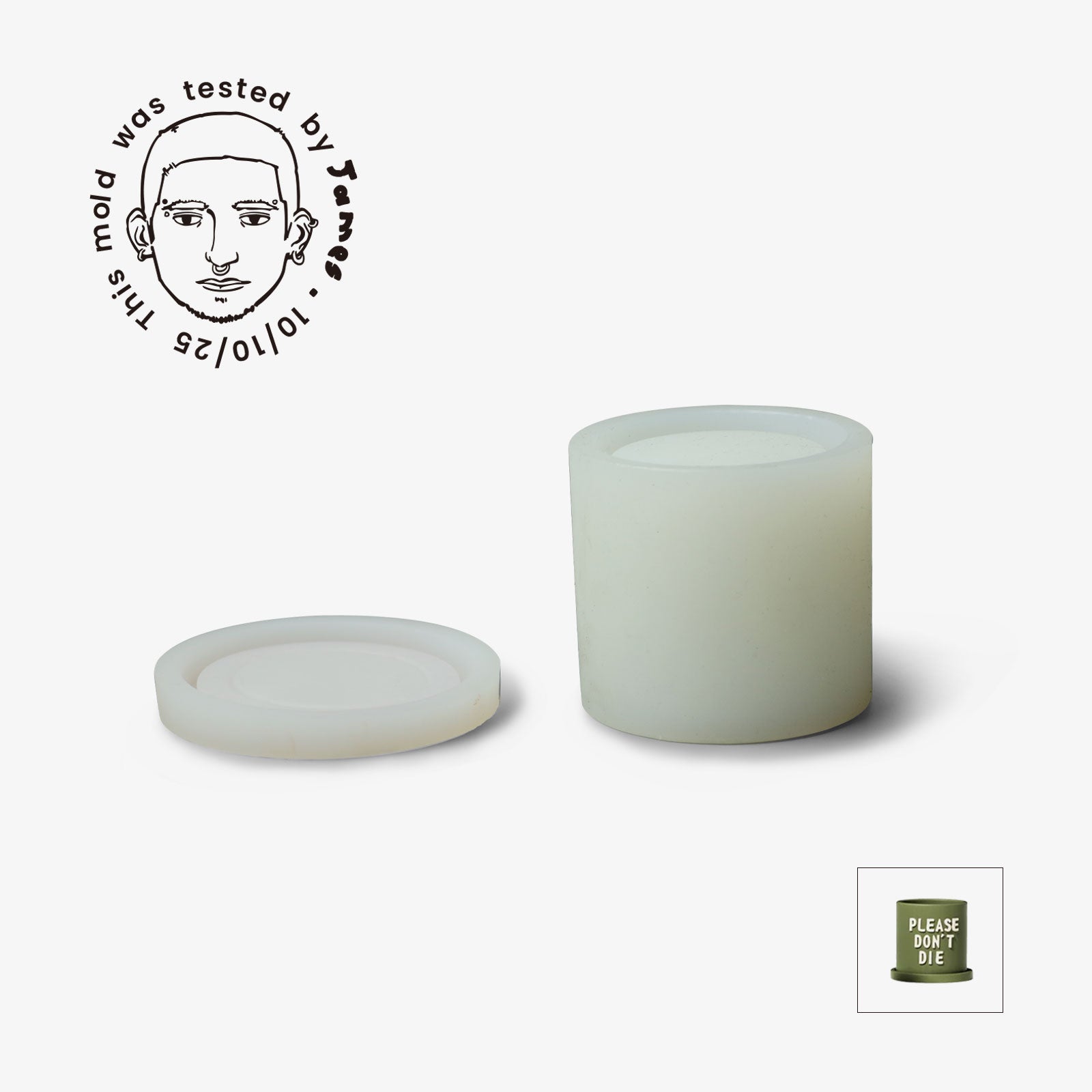 Форма из силикона для бетонного горшка "Love Grows Here"