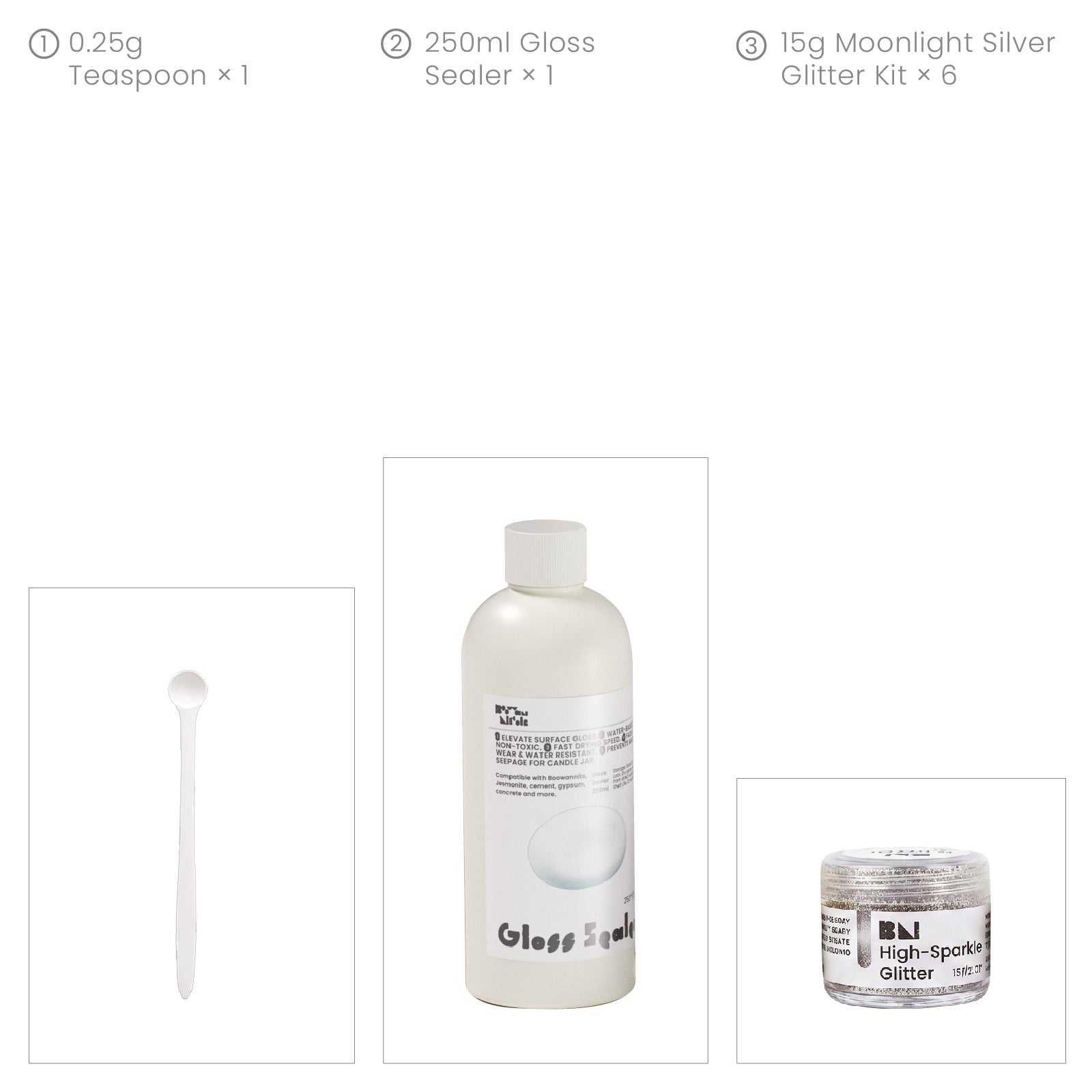 6-Color High-Sparkle Glitter Set for Holiday craft