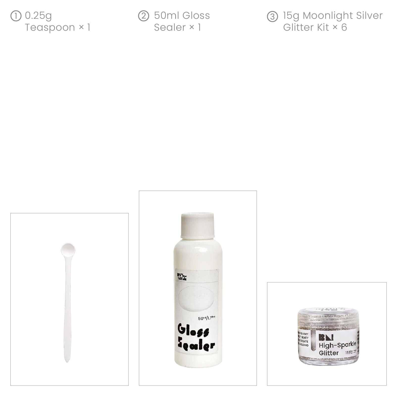 6-Color High-Sparkle Glitter Set for Holiday craft