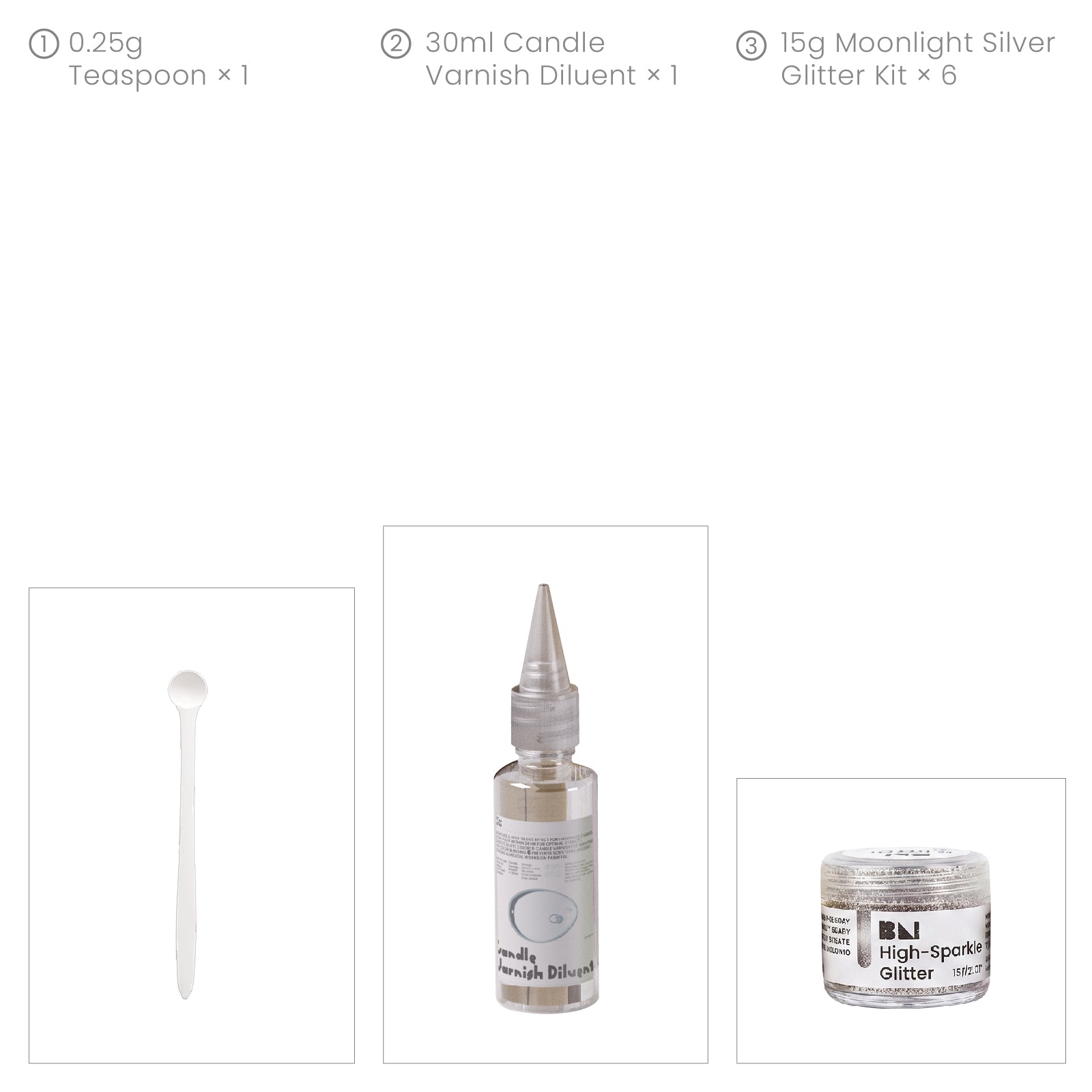 6-Color High-Sparkle Glitter Set for Holiday craft