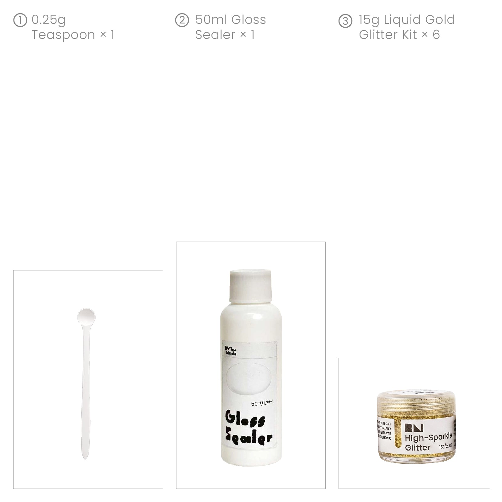6-Color High-Sparkle Glitter Set for Holiday craft