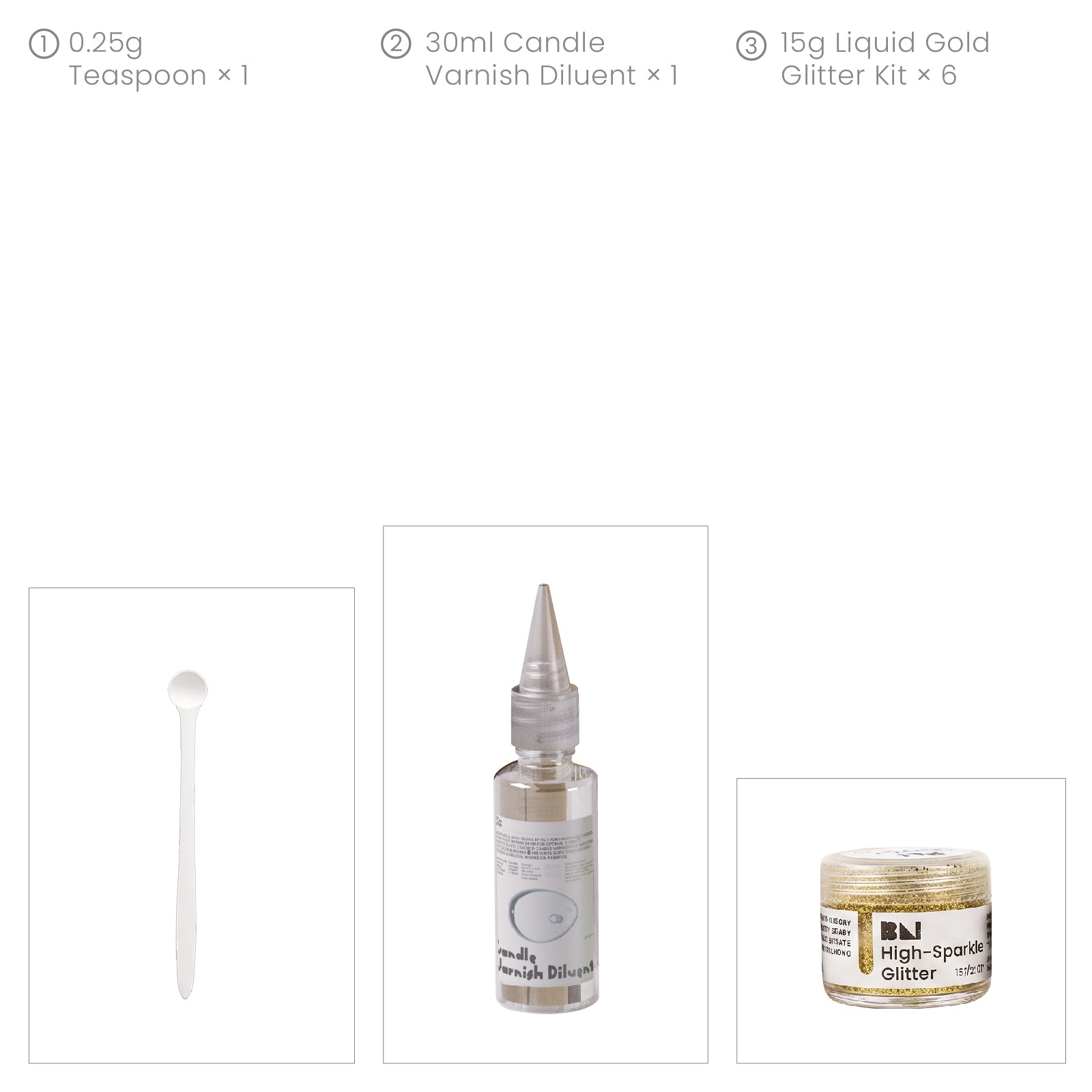 6-Color High-Sparkle Glitter Set for Holiday craft