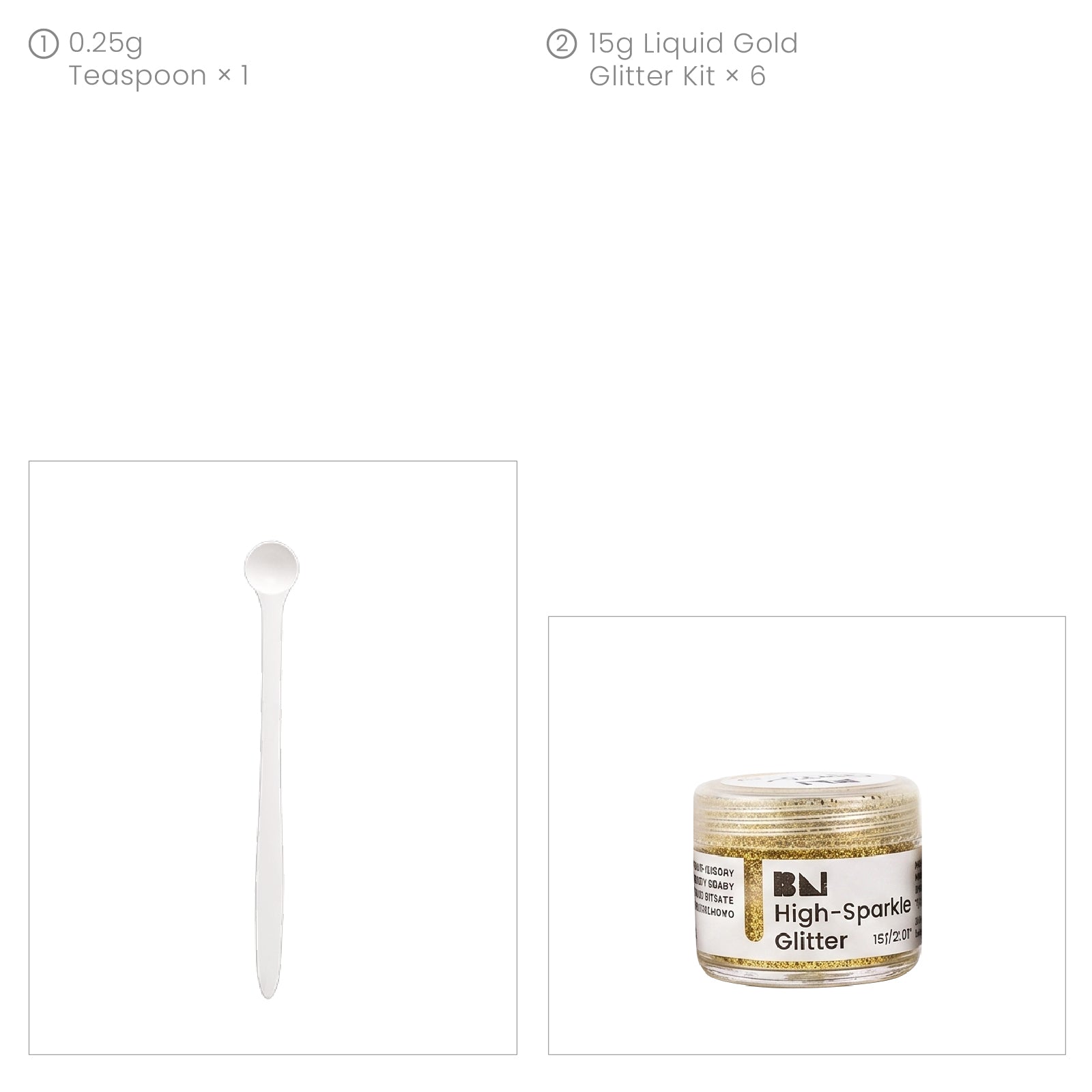 6-Color High-Sparkle Glitter Set for Holiday craft