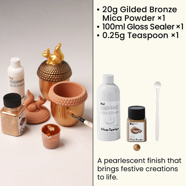 Gilded Bronze Glitter Sealer Varnish Kit